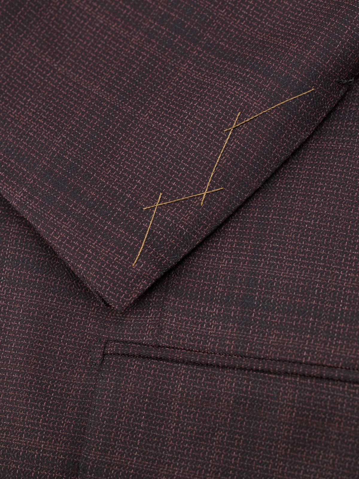 Ermenegildo Zegna Couture Burgundy "Centoventimila" Wool Checkered Jacket