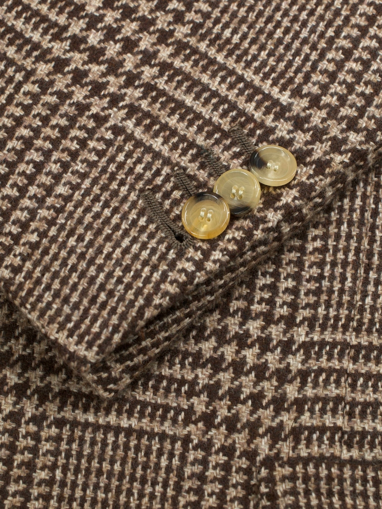 Cesare Attolini Brown Pure Plushy-Cashmere Prince of Wales Jacket
