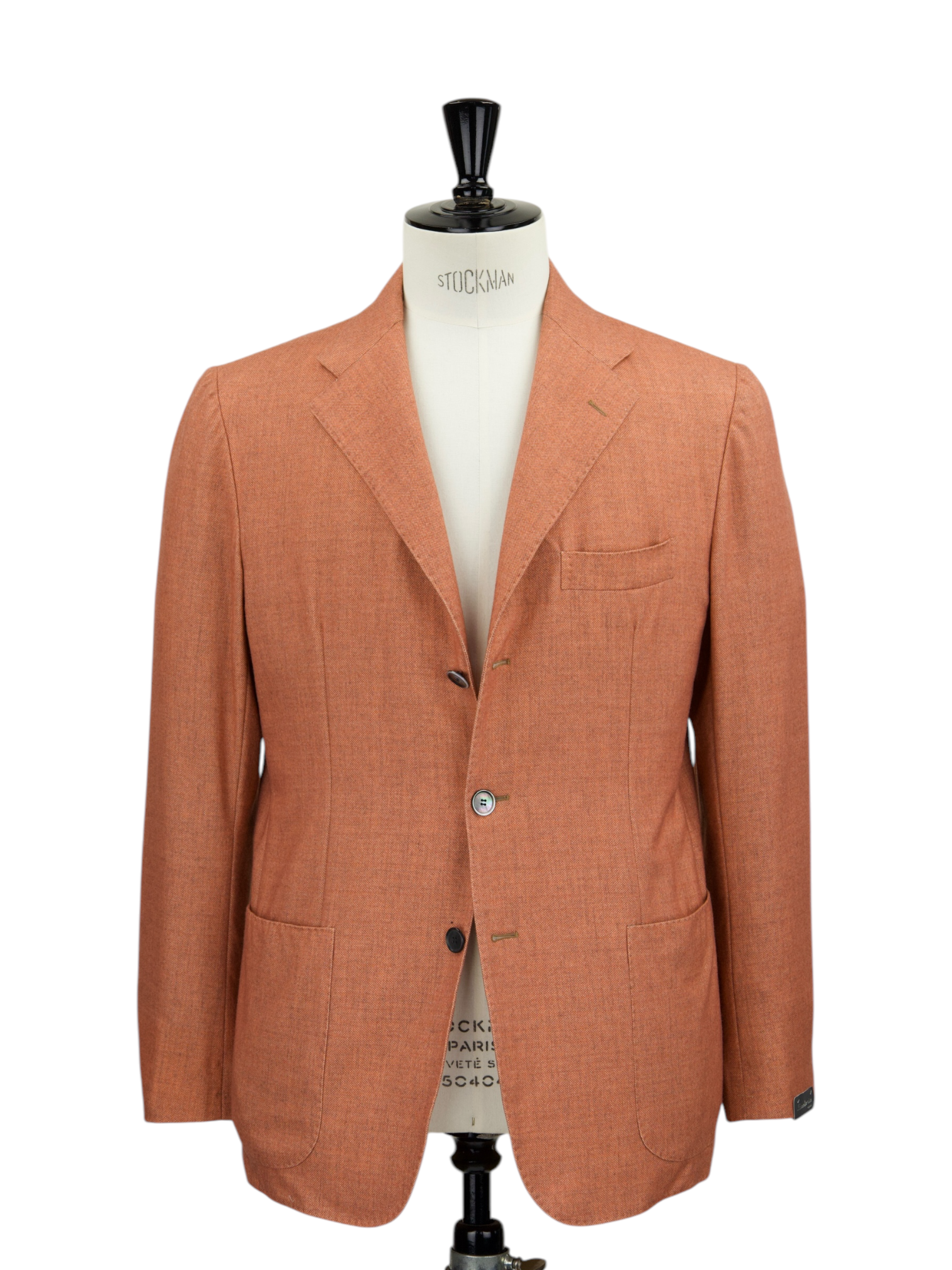 Sartorio Soft Coral Red Fleece Wool Jacket