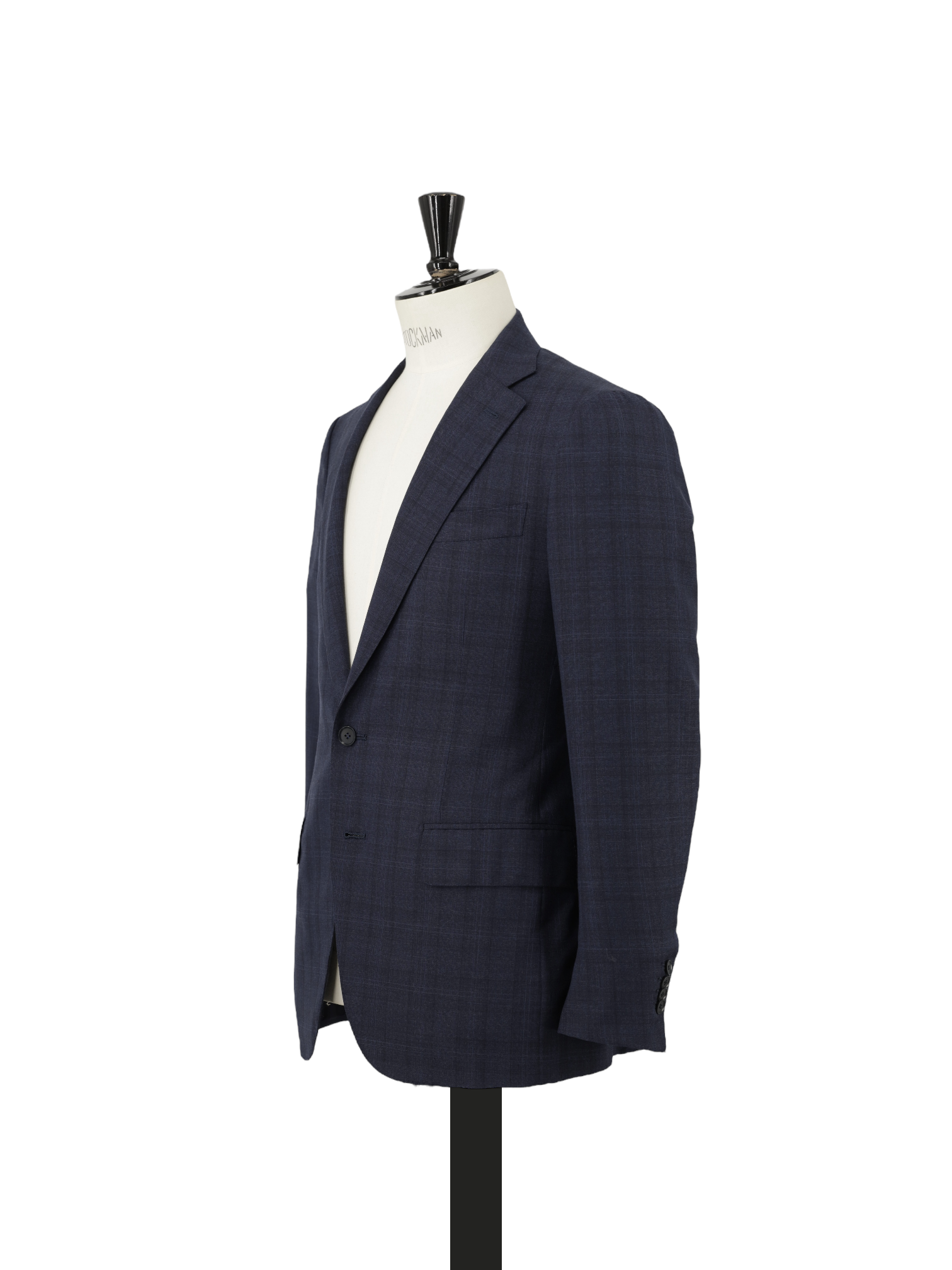 Isaia Dark Blue Fine-Wool Shadow Check “Amalfi” Suit