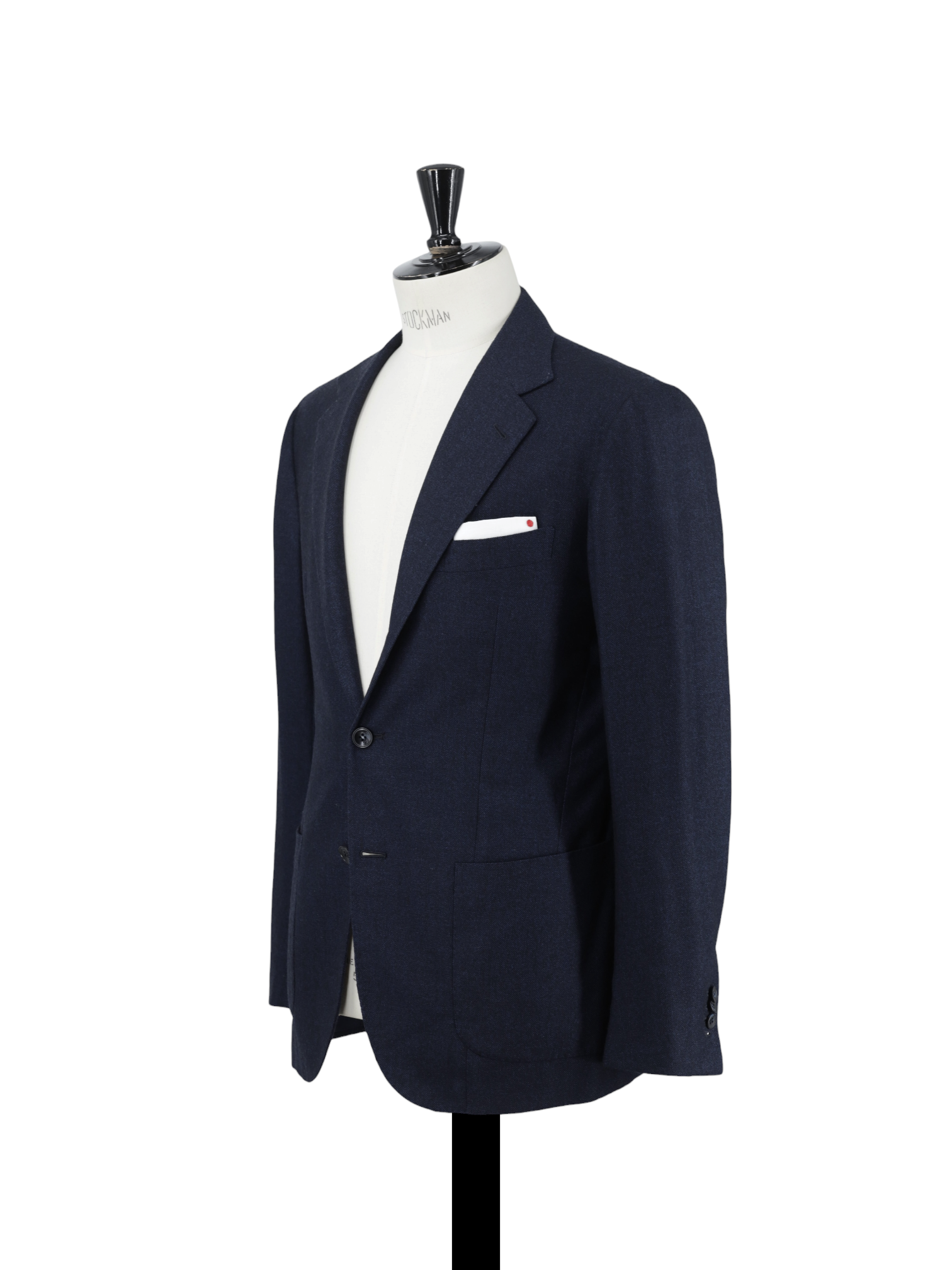 Kiton Navy Pure Cashmere Bicolor Micro-Pattern Winter Suit