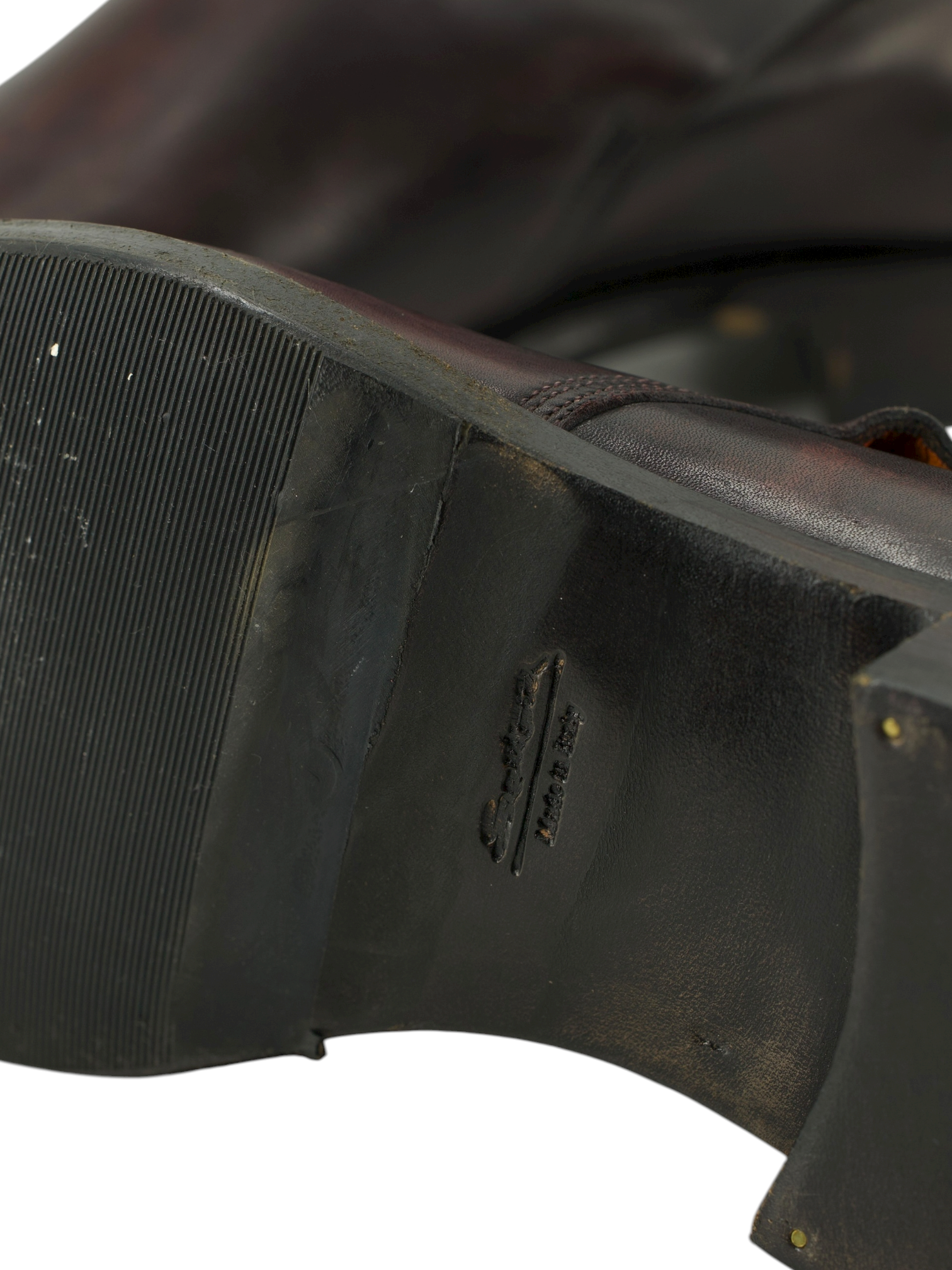 Santoni Burgundy Calfleather Jodhpur Chelsea Boot