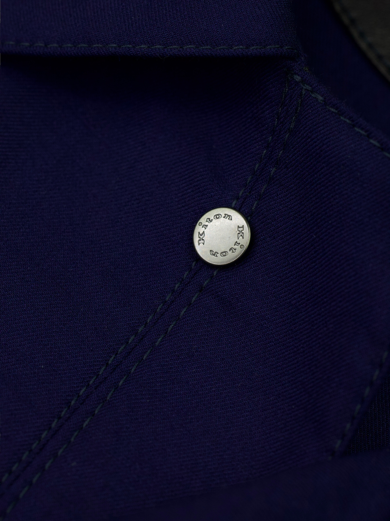 Kiton Dark Blue Unconstructed Lightweight-Cashmere Overcoat