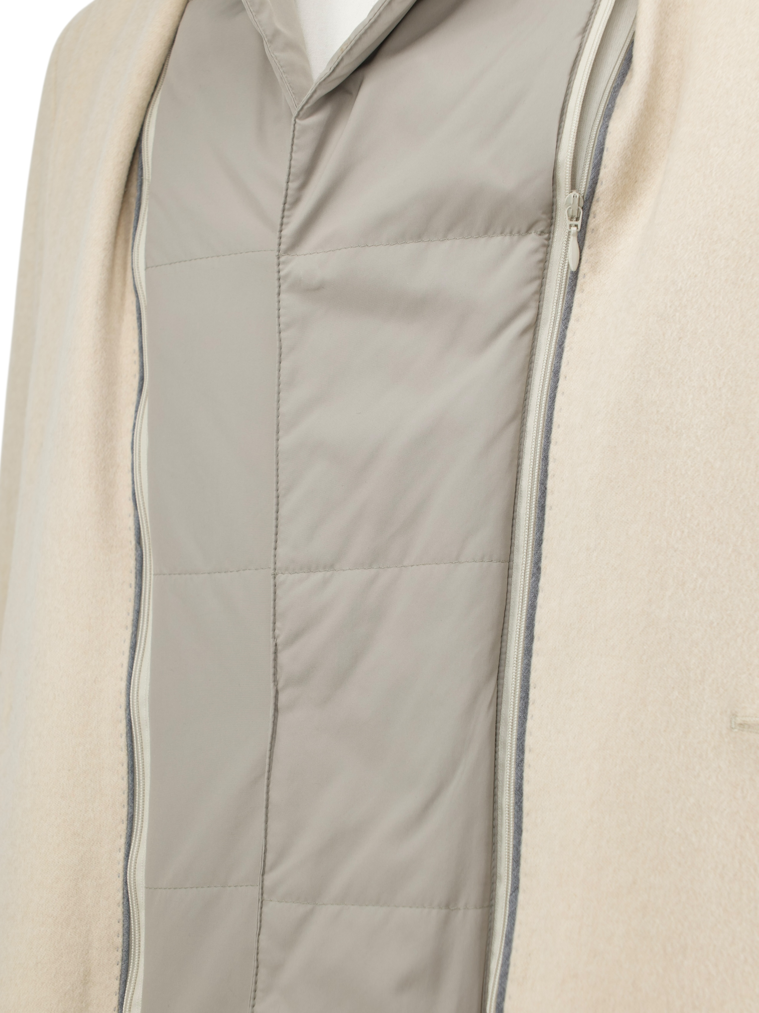 Luigi Borrelli Beige Pure-Camel Padded Sartorial Coat
