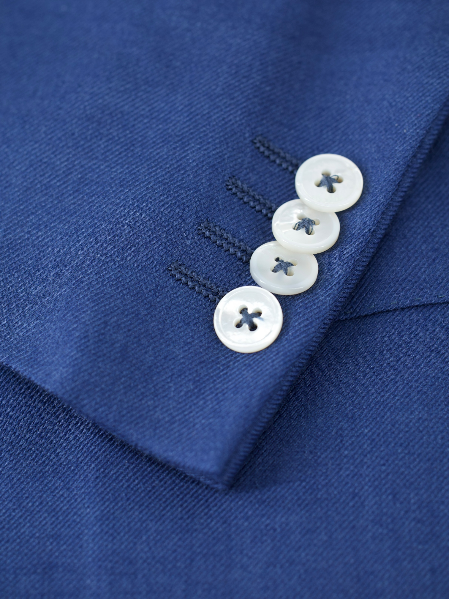 Ermenegildo Olympic Blue Cashmere & Silk Twill Easy Jacket