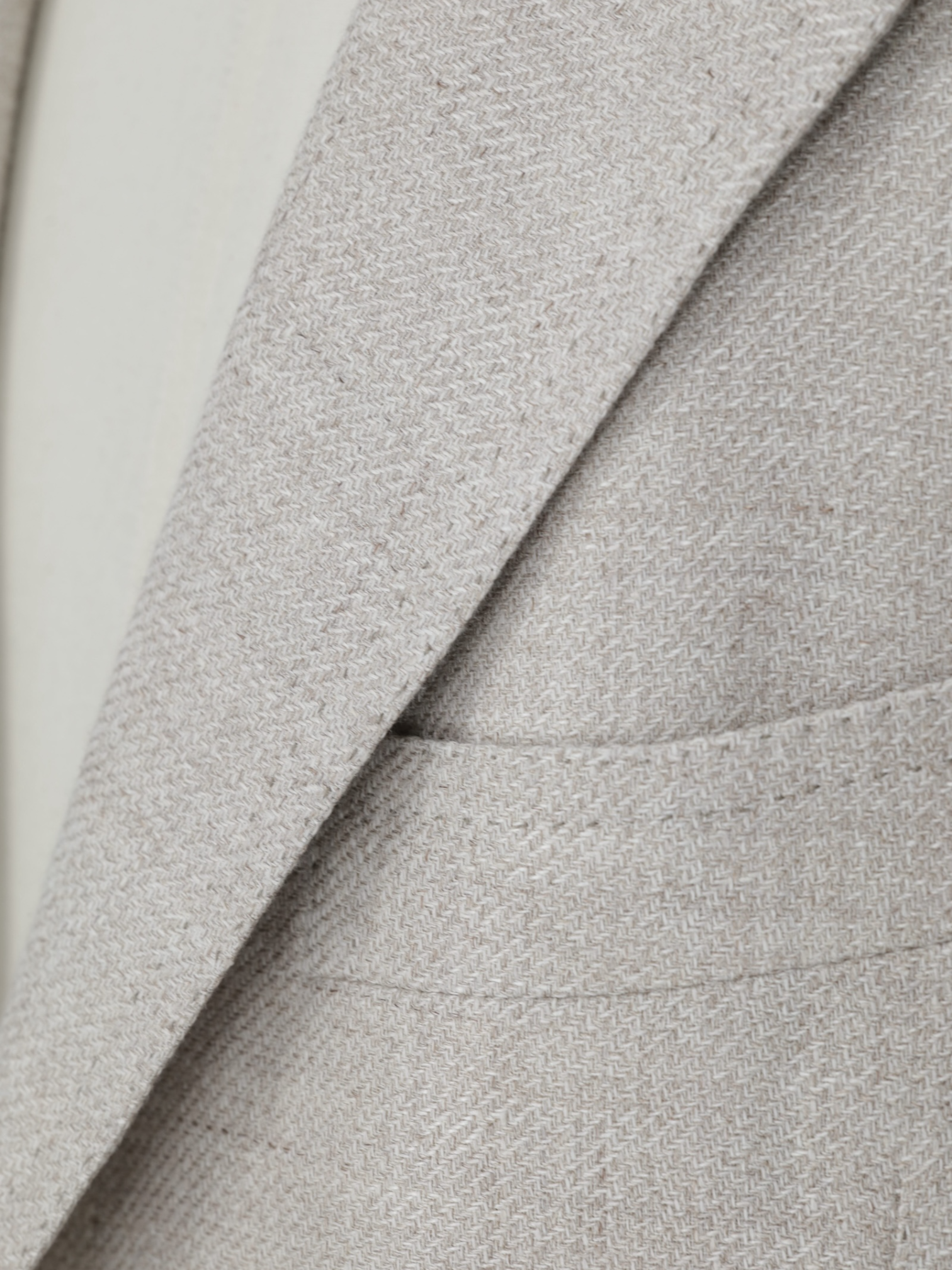Cesare Attolini Oatmeal Linen, Silk & Cotton Micro-Structure Jacket