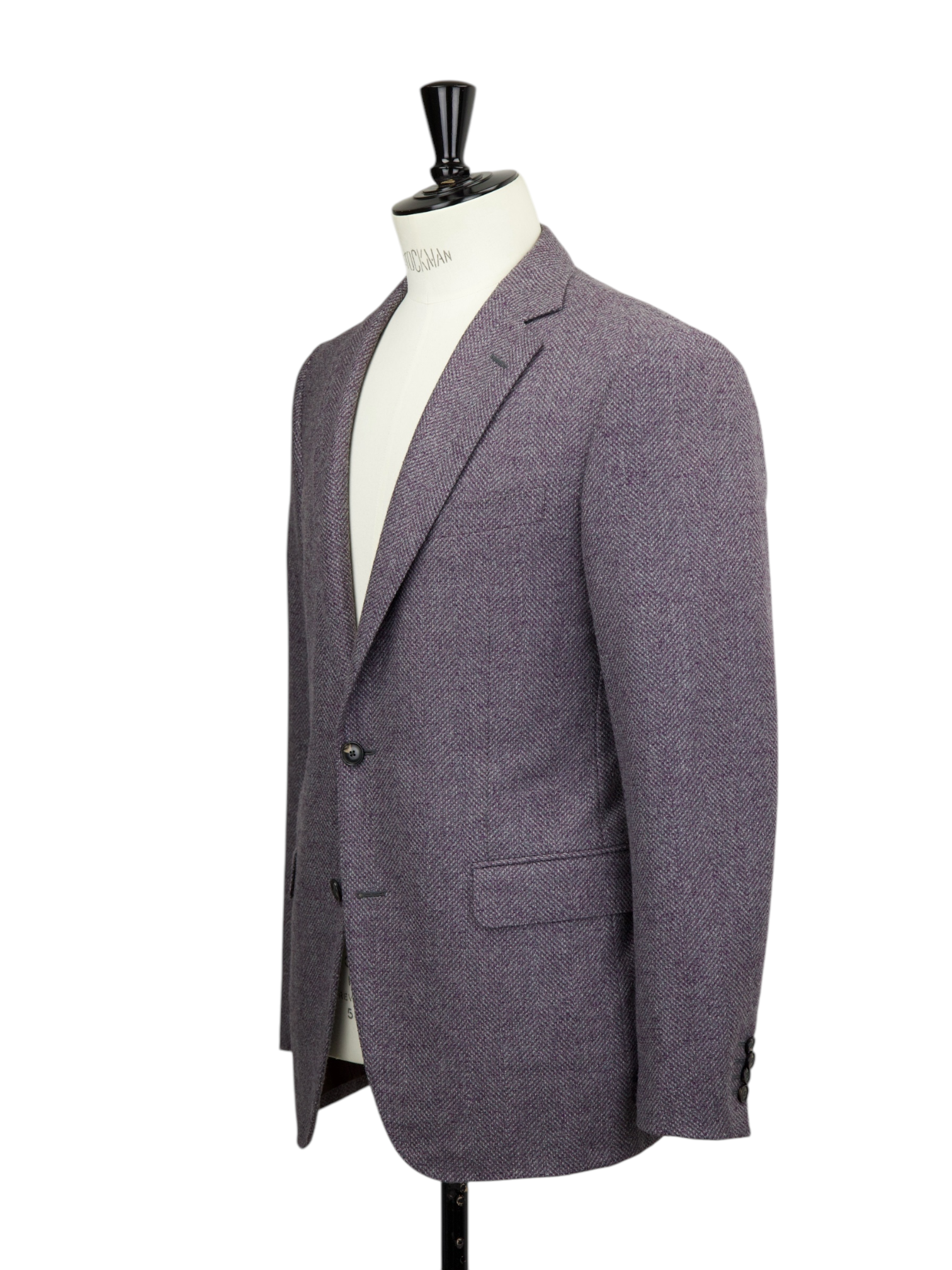 Pal Zileri Soft Purple Wool, Silk & Cashmere Micro-Pattern Jacket