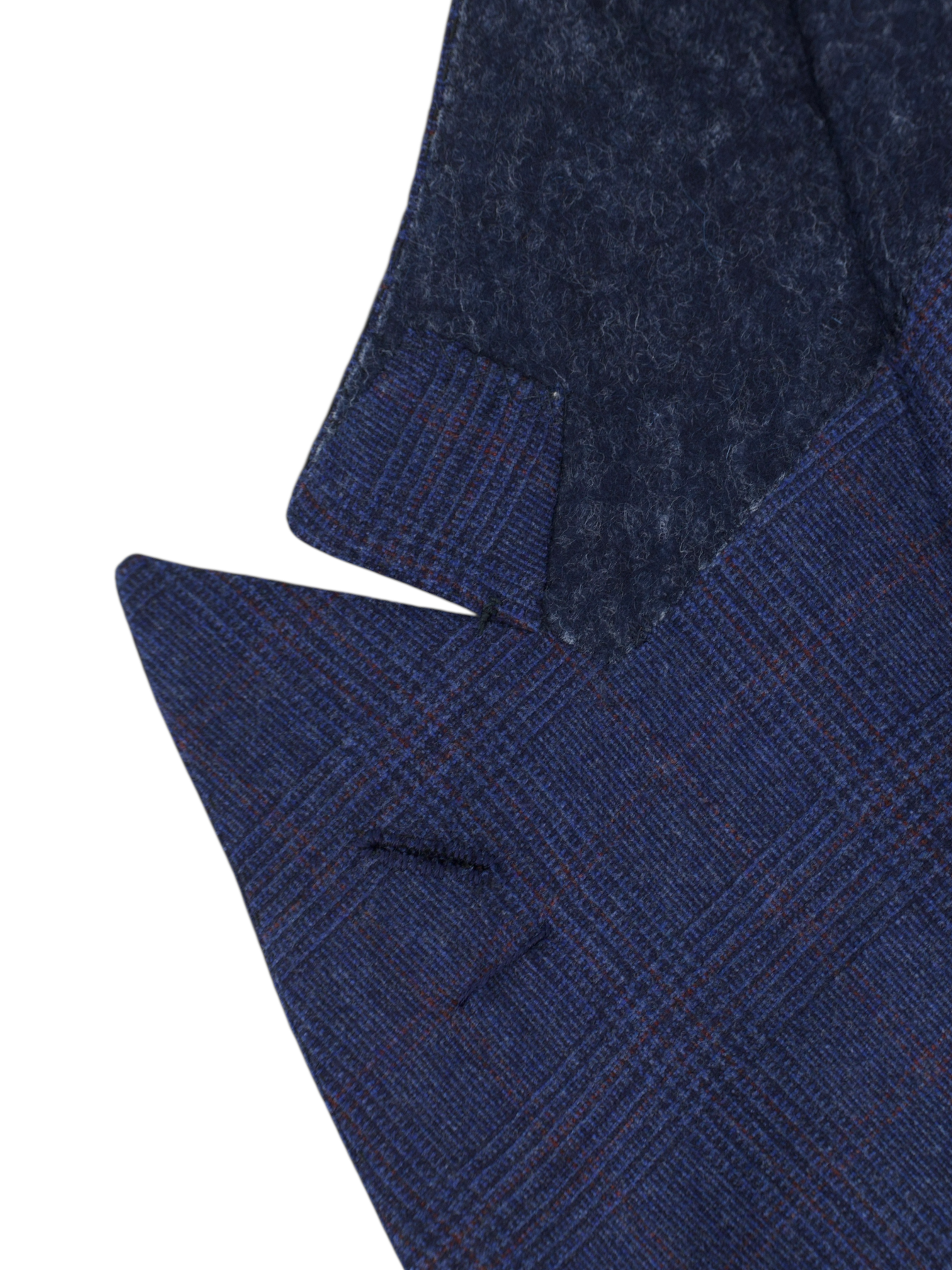 Cesare Attolini Blue & Red Super 170's & Cashmere Double Breasted Glenplaid Suit