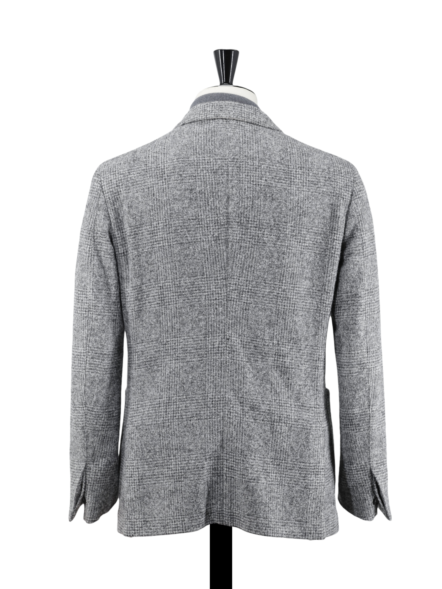 Ermenegildo Zegna Grey Alpaca, Wool, Stretch & Cashmere Checkered Vespa-Jacket