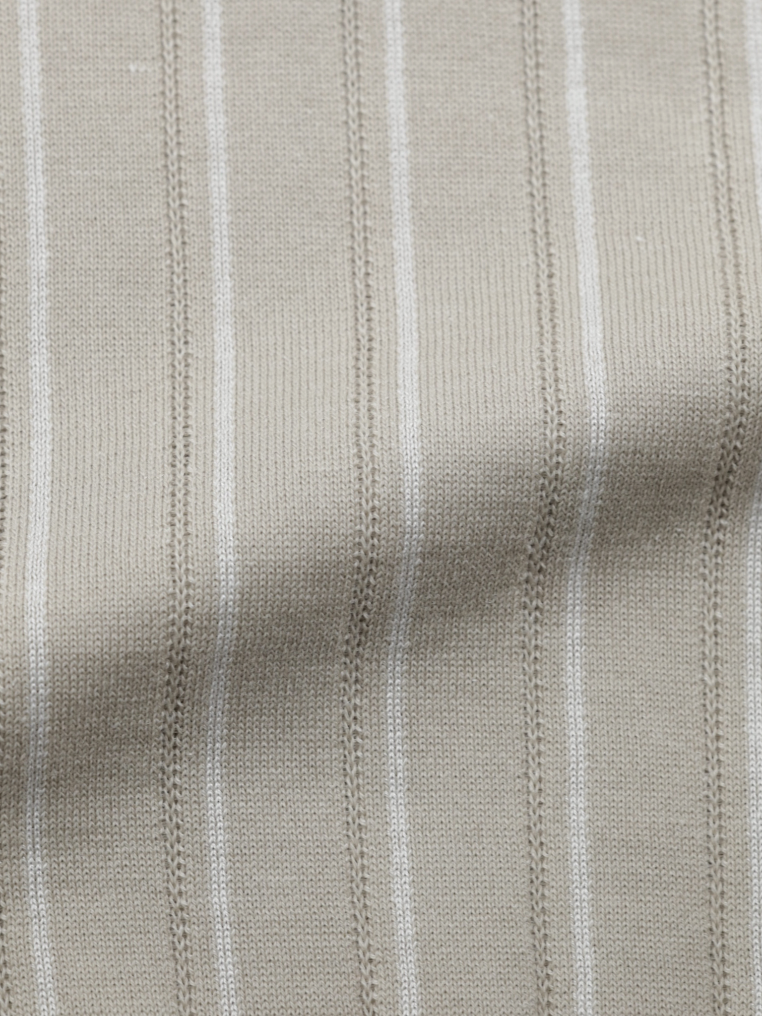 Brioni Sand Cotton, Silk & Linen Vintage-Stripe Polo