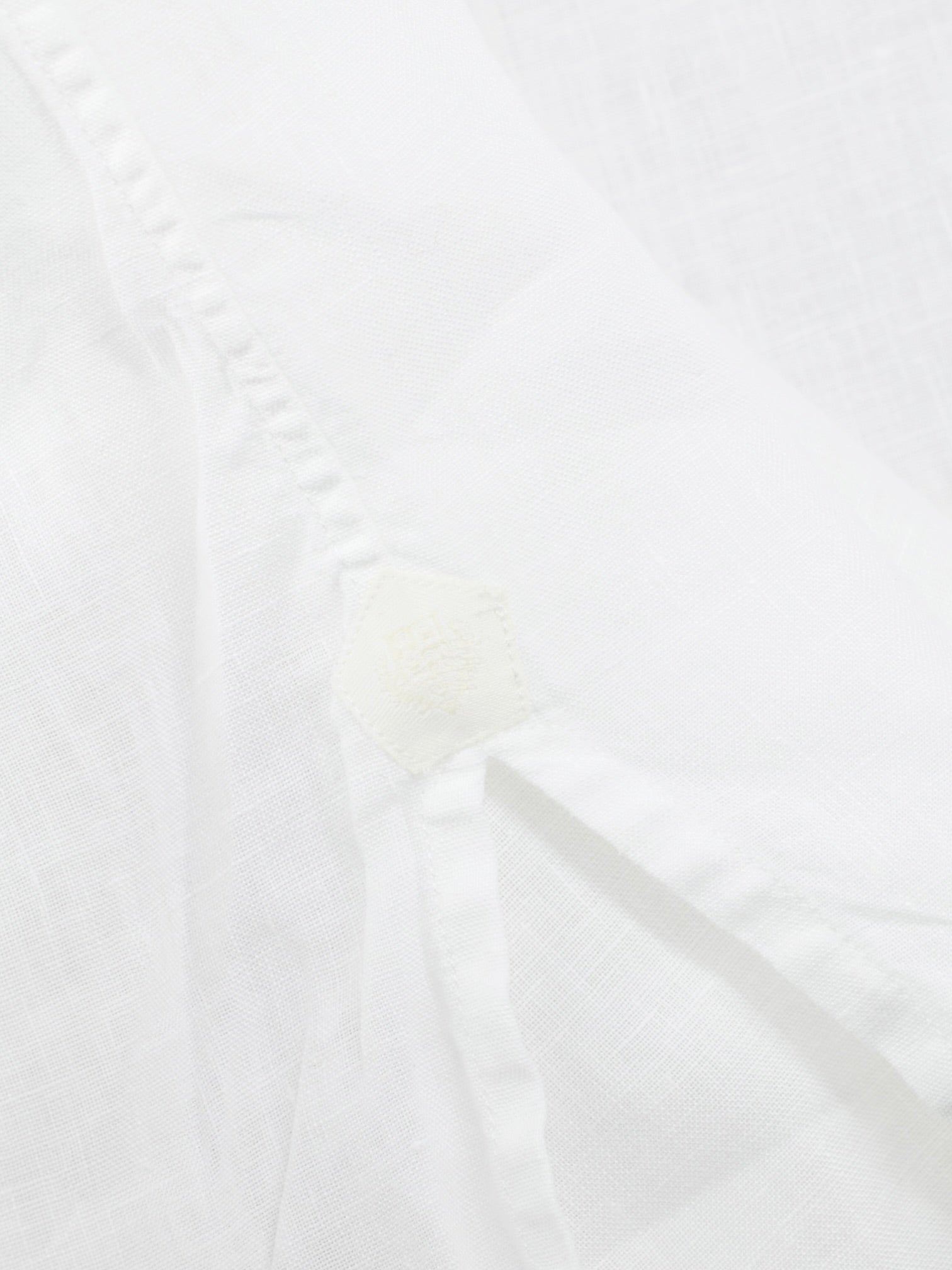 Loro Piana White Pure Linen Pop-Over André Shirt