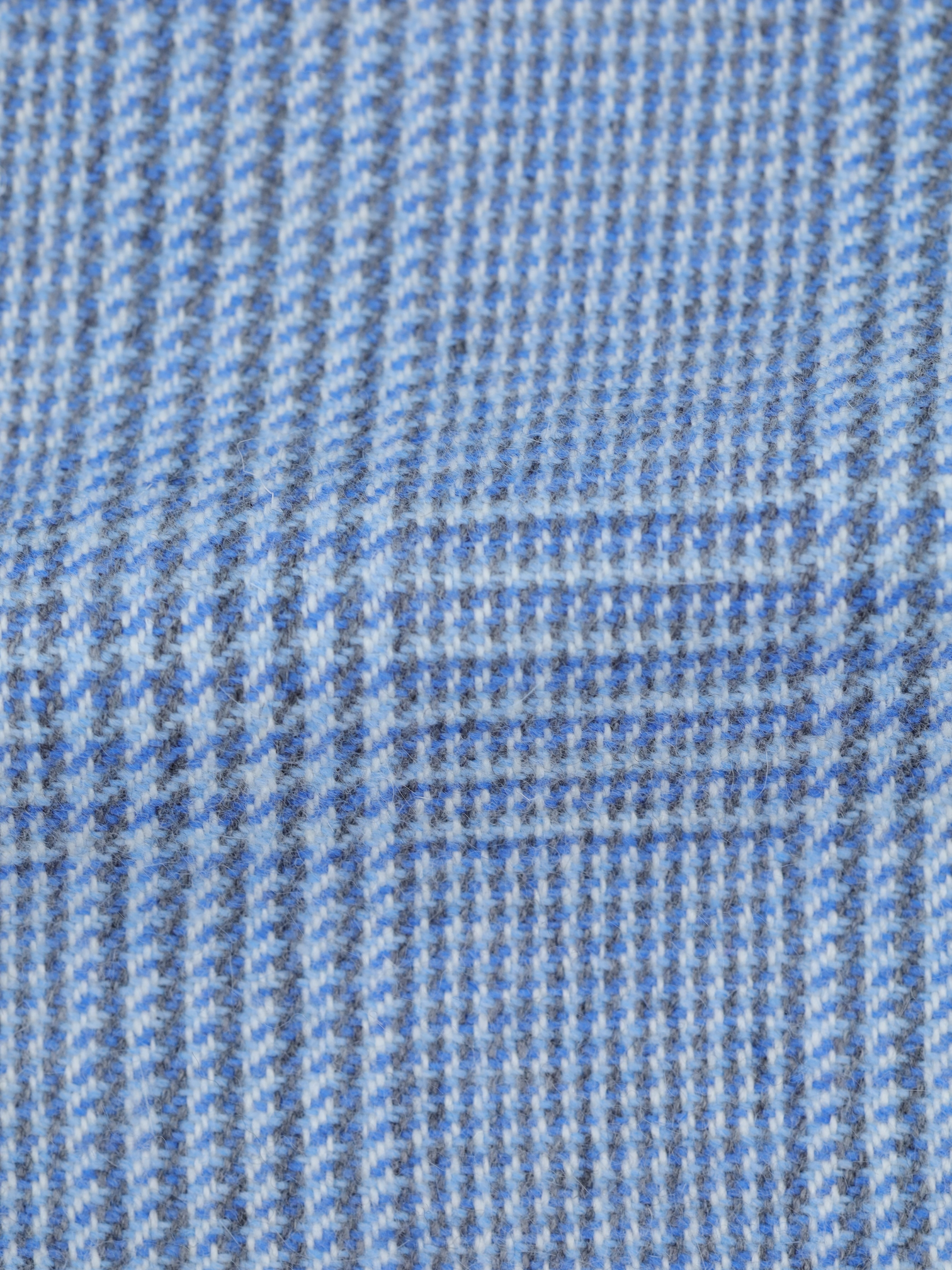 Cesare Attolini Light Blue Lambswool Prince of Wales Jacket