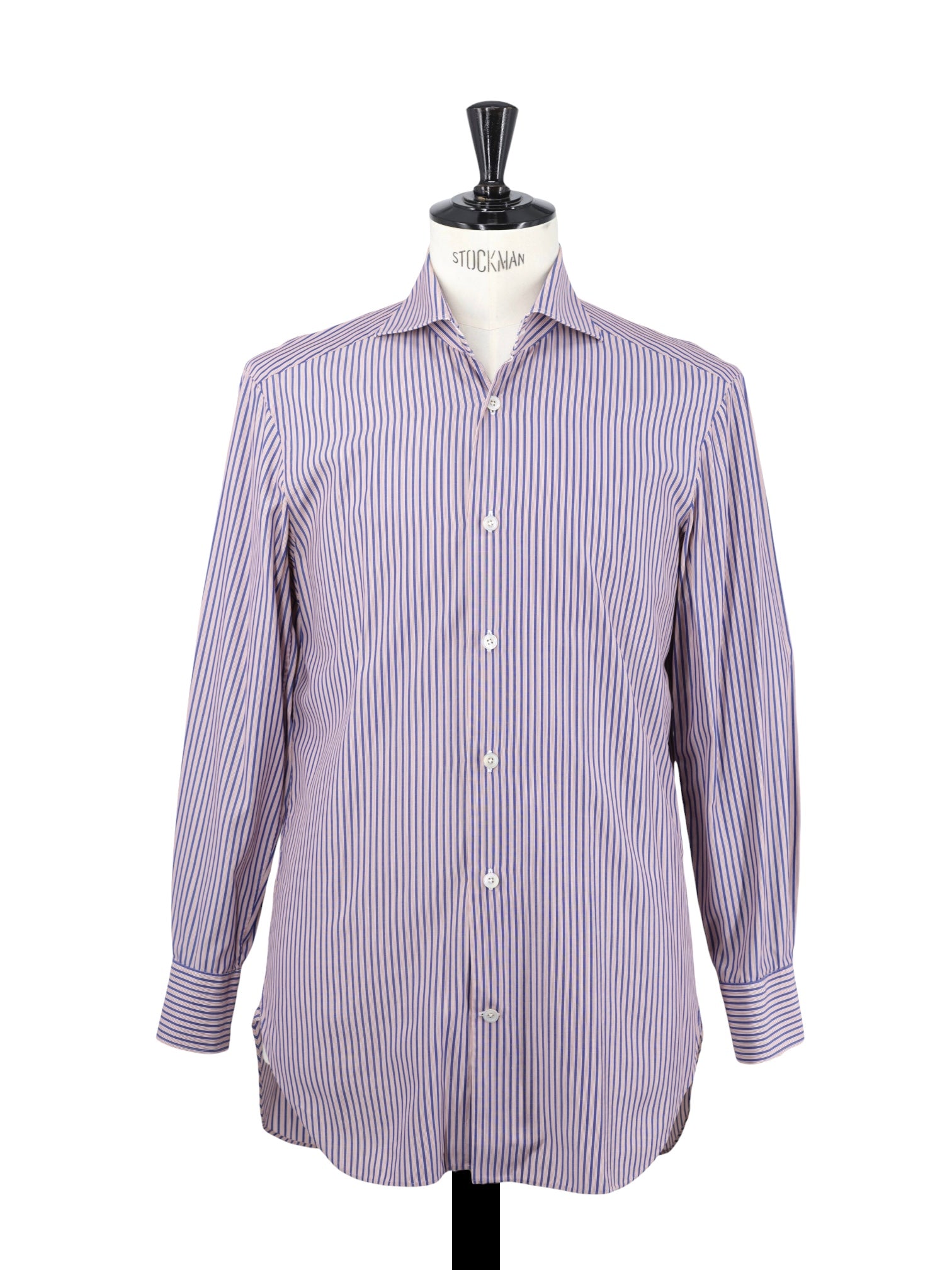 Kiton Pink & Purple Cotton Multi-Stripe Shirt