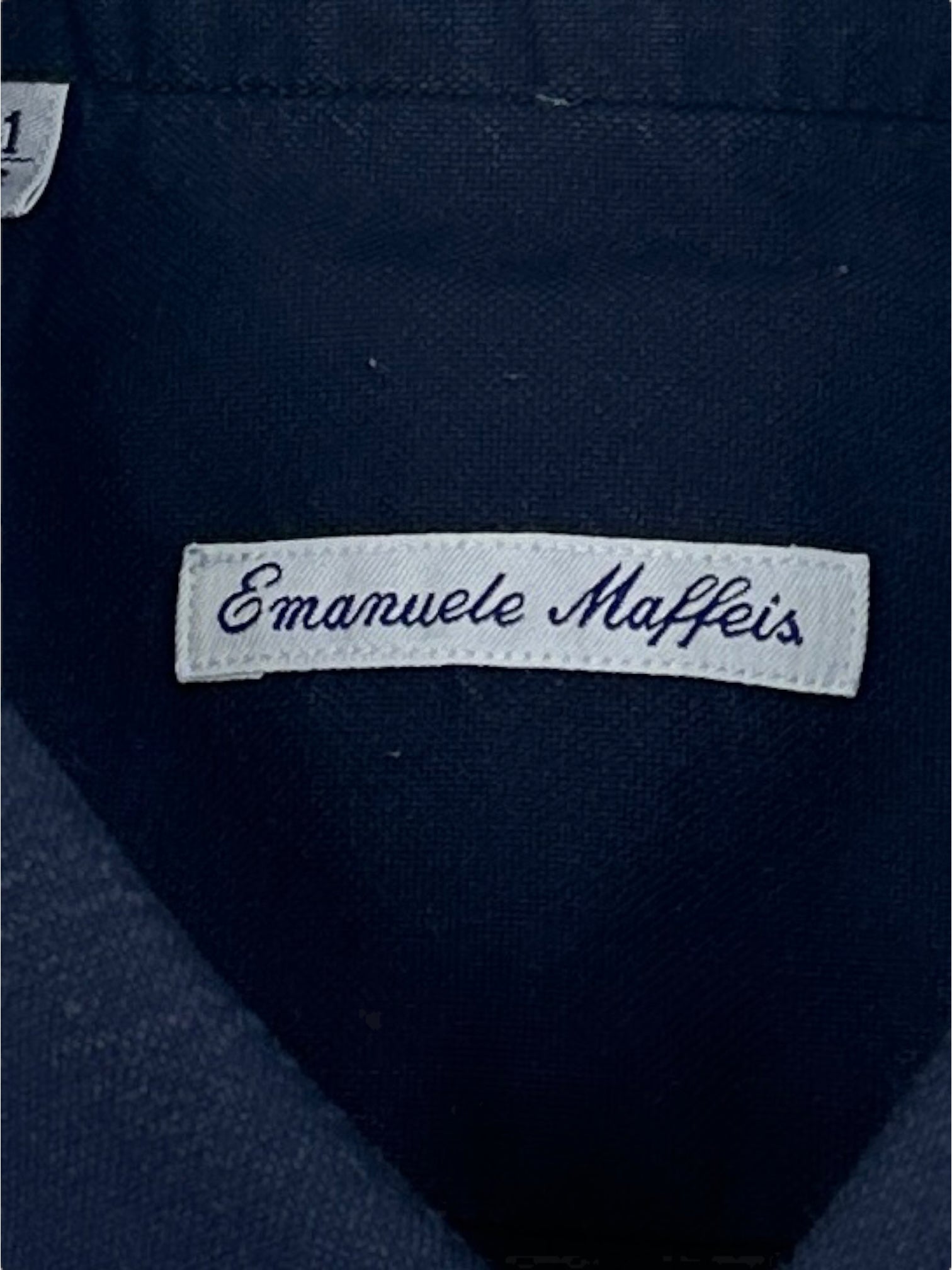 Emanuele Maffeis Navy Cotton Shirt