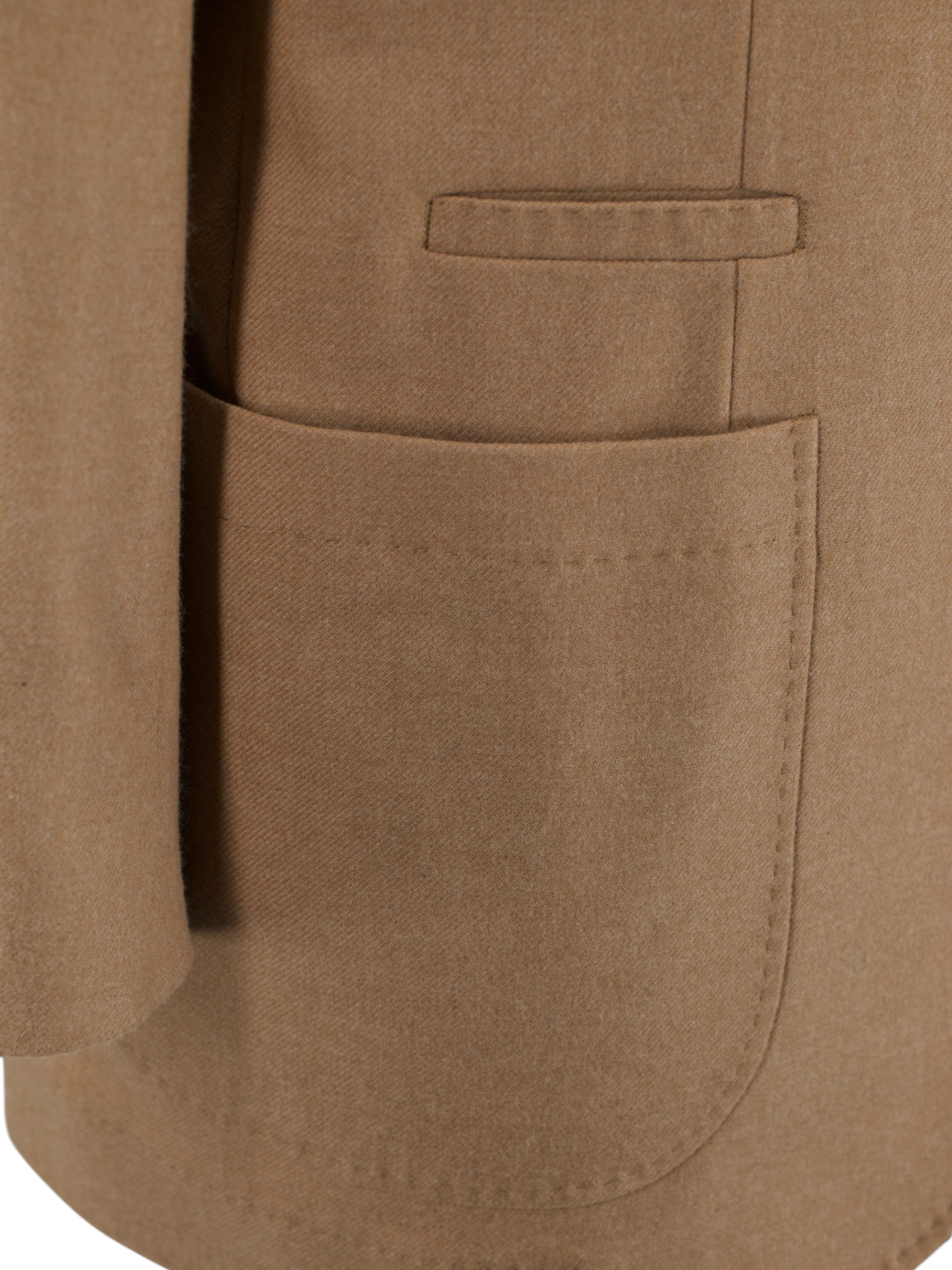 Brunello Cucinelli Camel Brown Wool & Cashmere Soft-Tailored Jacket