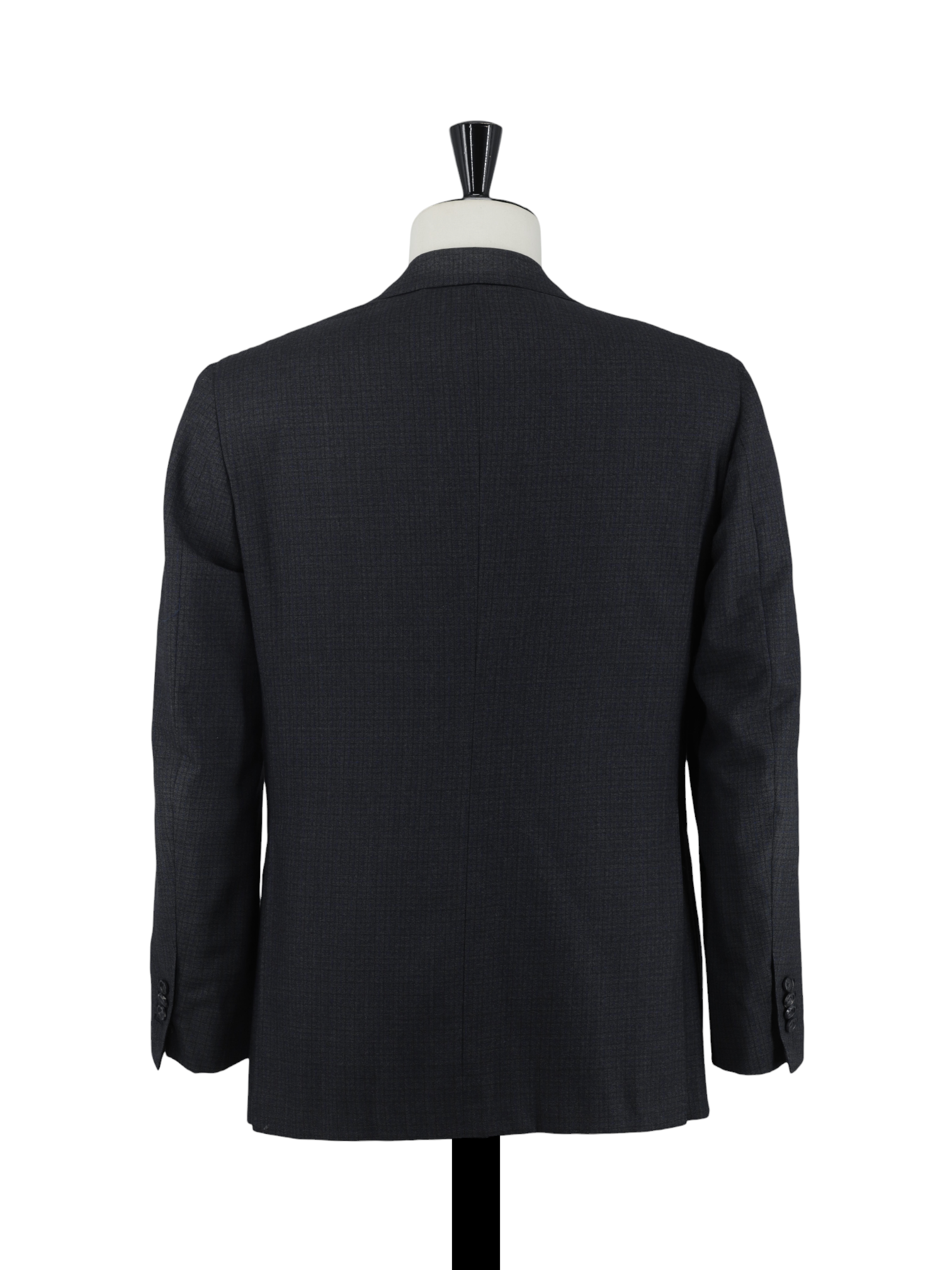 Kiton Donkergrijs & Blauw 14-Micron Wol Micro-Check Jasje
