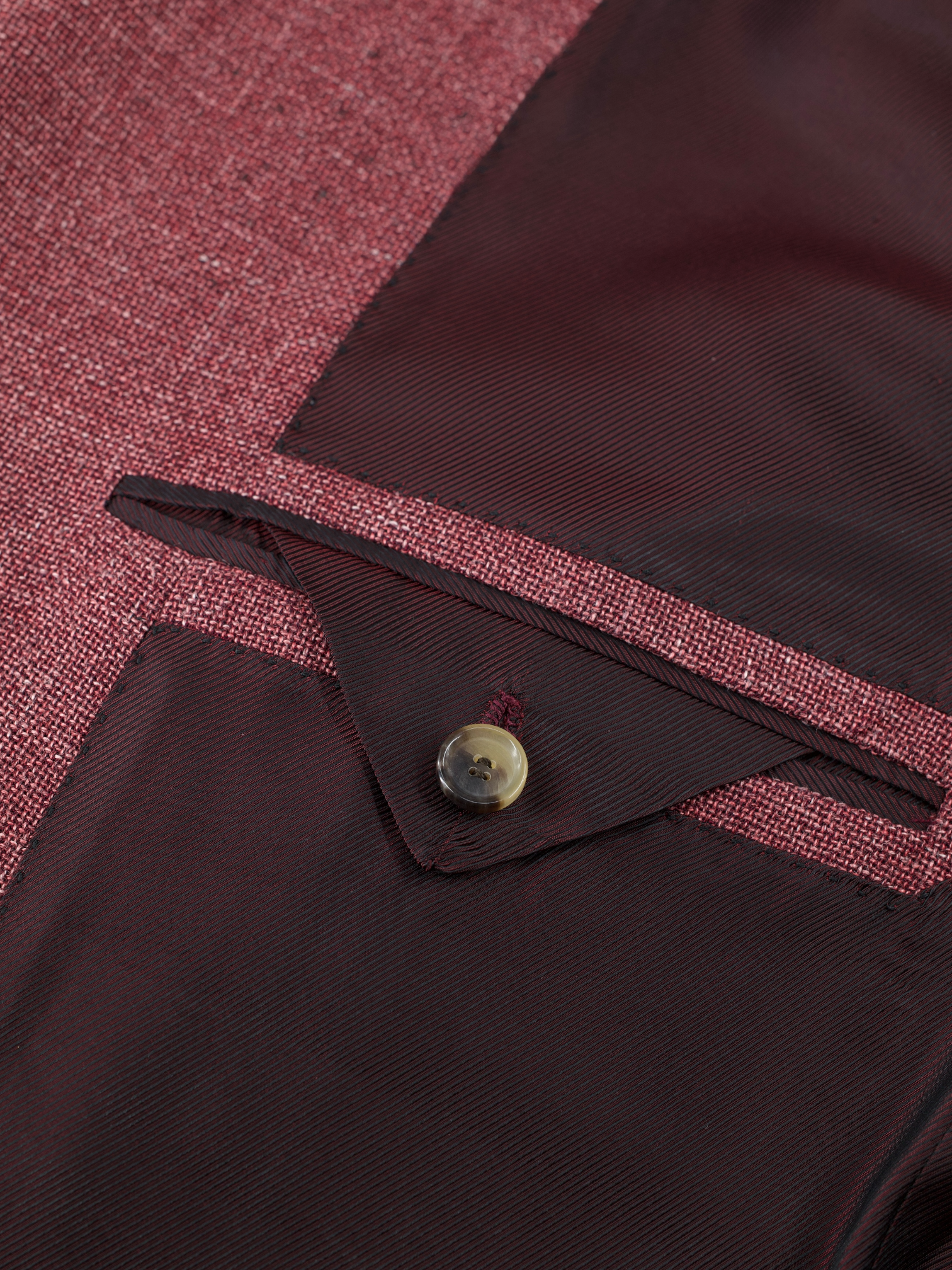 Cesare Attolini Rosé Wool, Silk & Linen Melange Jacket
