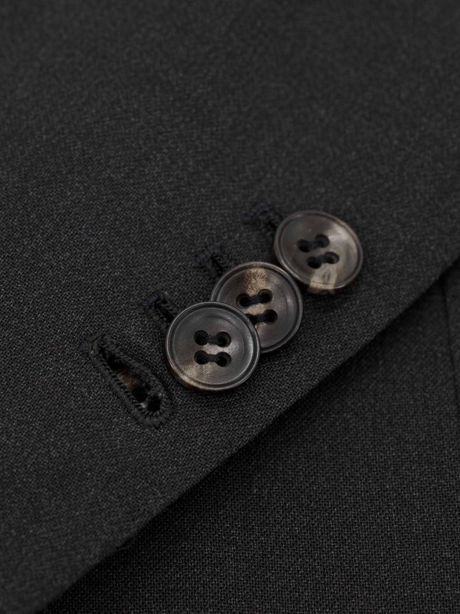 Kiton Anthracite Cool-Wool Neapolitan Double Breasted Suit