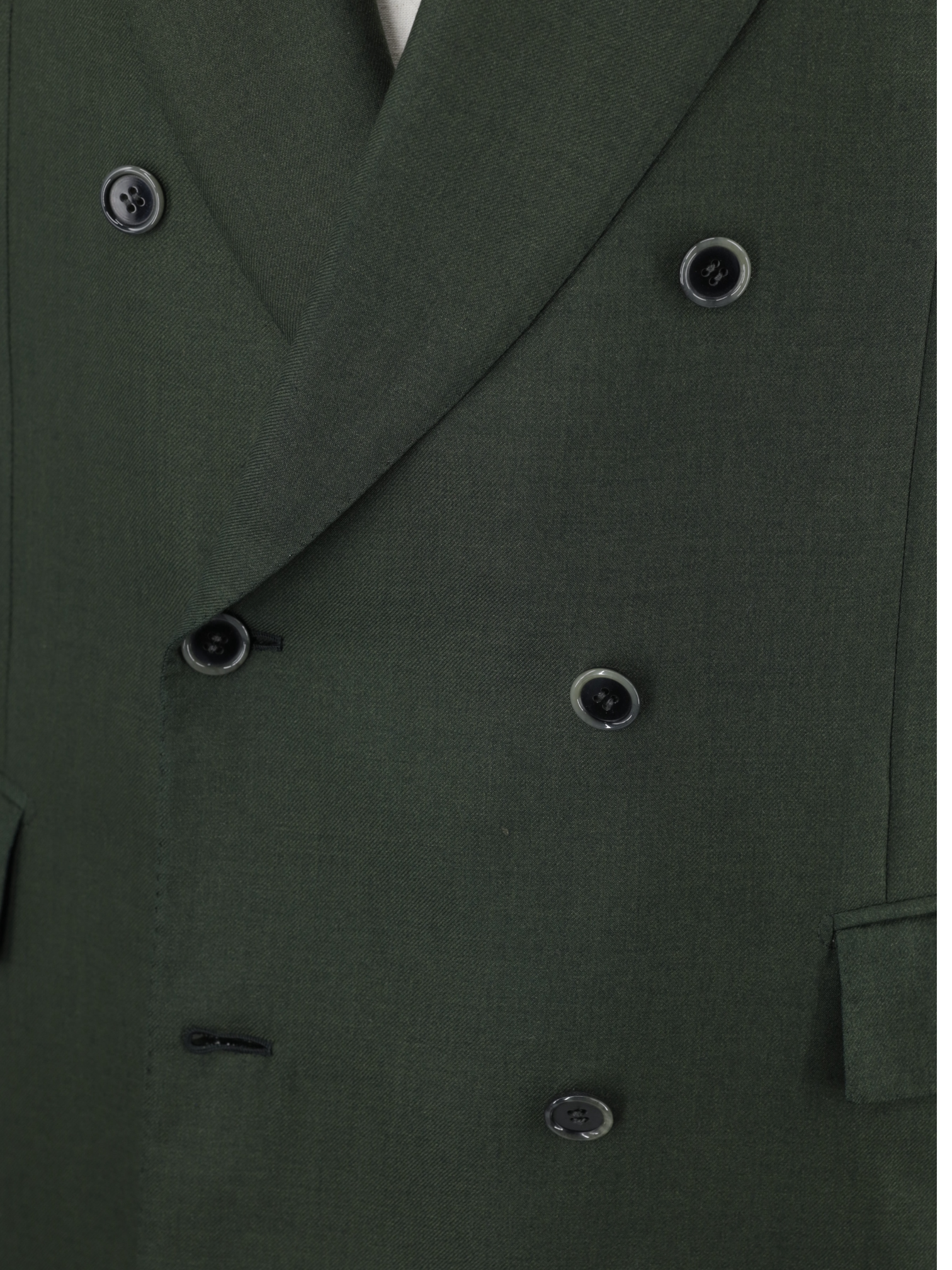 Brioni Forest Green Vintage Cashmere & Silk Double-Breasted Jacket