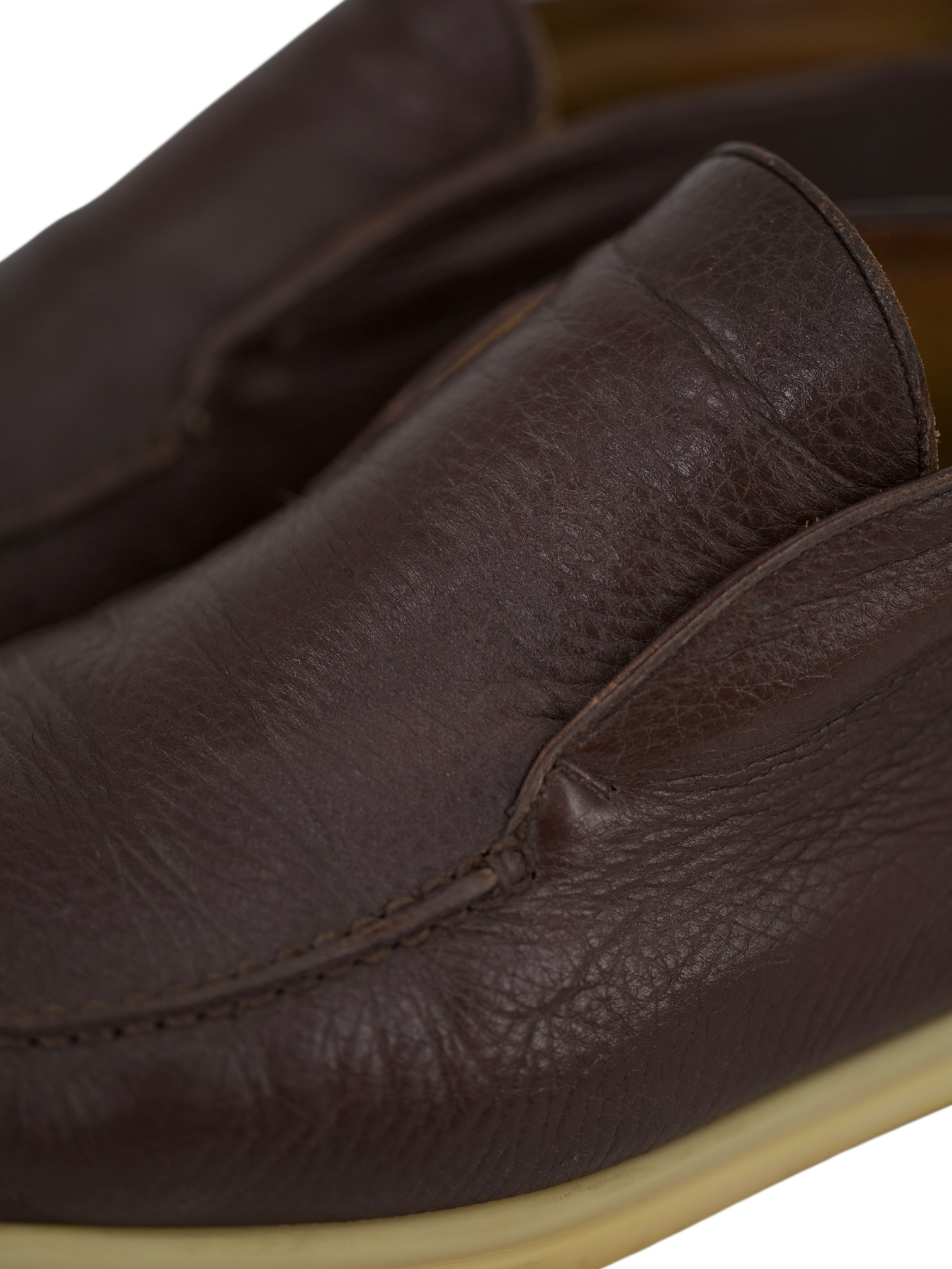 Loro Piana Dark Brown Elk Leather Open Walk Ankle Boots