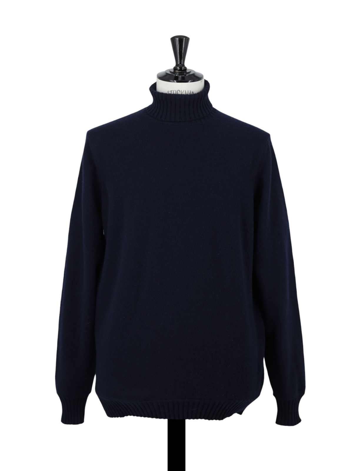 Doriani Navy Pure Cashmere Turtleneck Sweater