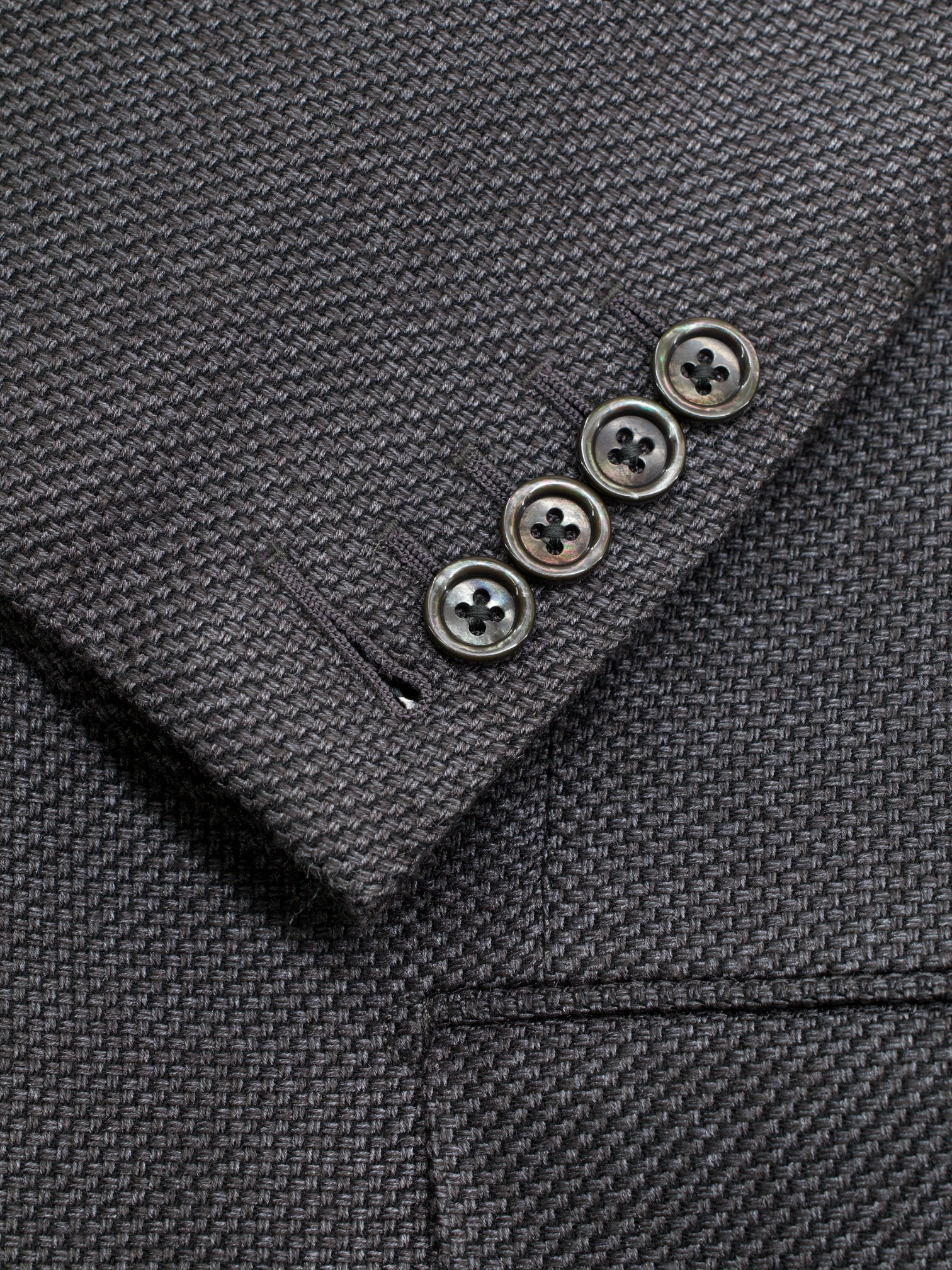 Tom Ford Warm Grey Silk & Cotton Micro-Pattern O'Connor Jacket