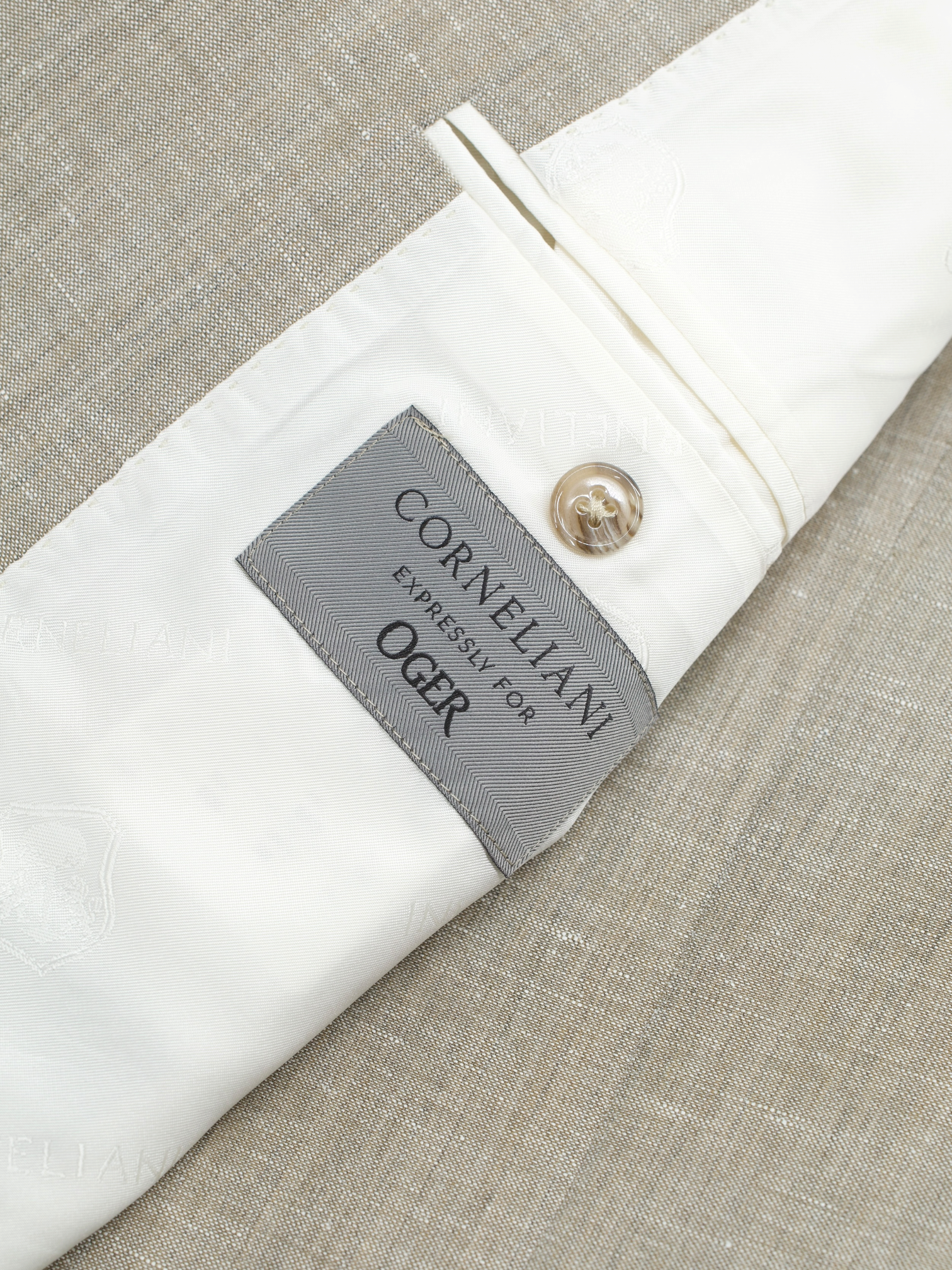 Corneliani Sand 3-Piece Wool & Linen Melange Wedding Suit