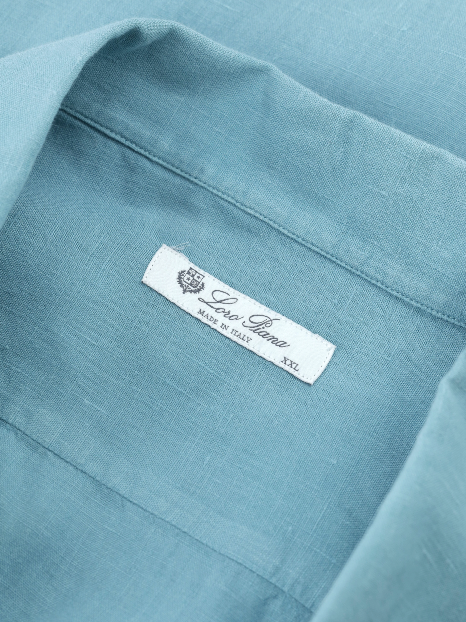 Loro Piana Turquoise André Garment-Dyed Linen Summer Shirt
