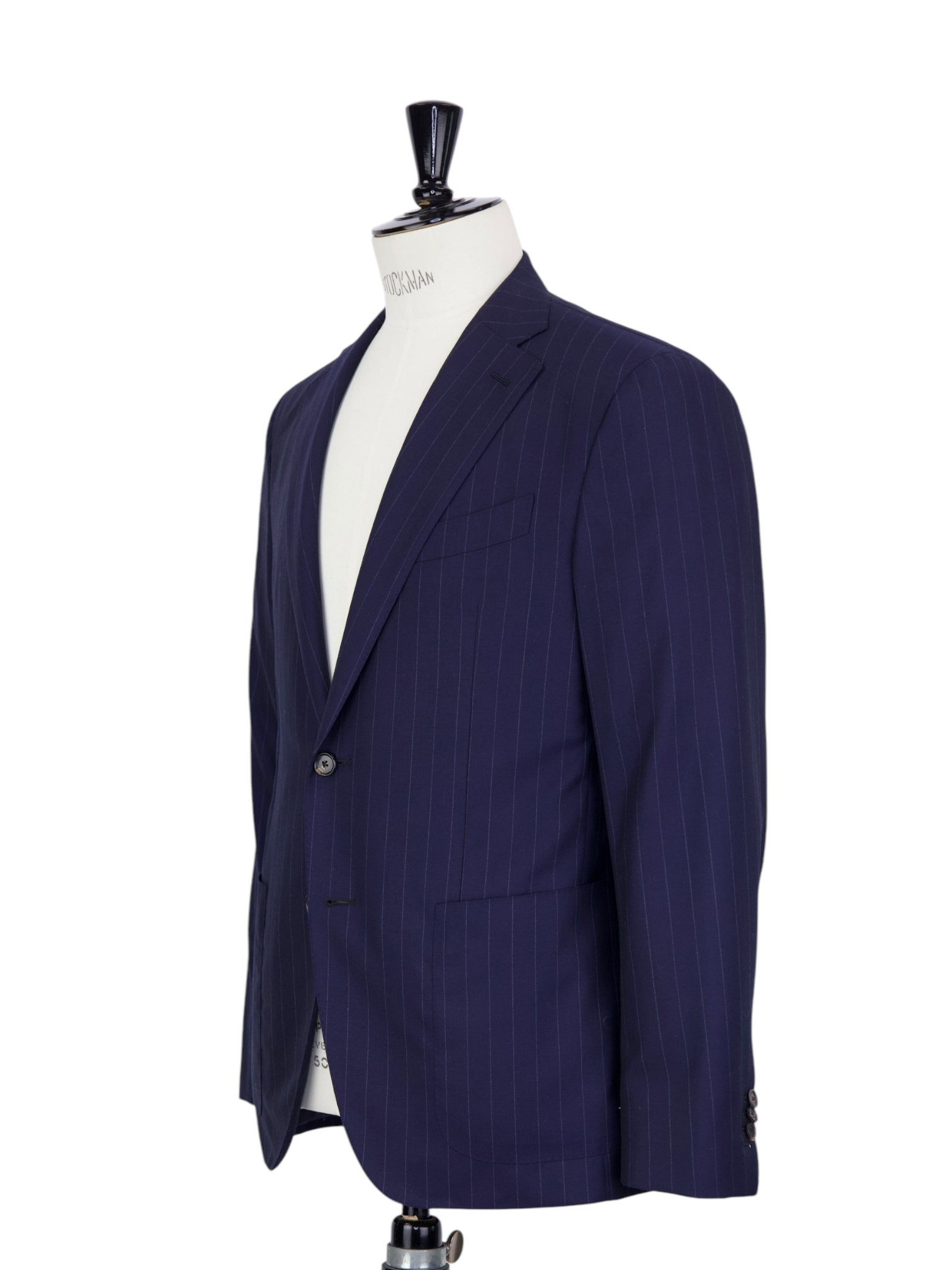 Caruso Navy "Superfine Cloth" Pinstripe Boheme Suit + Extra Trousers