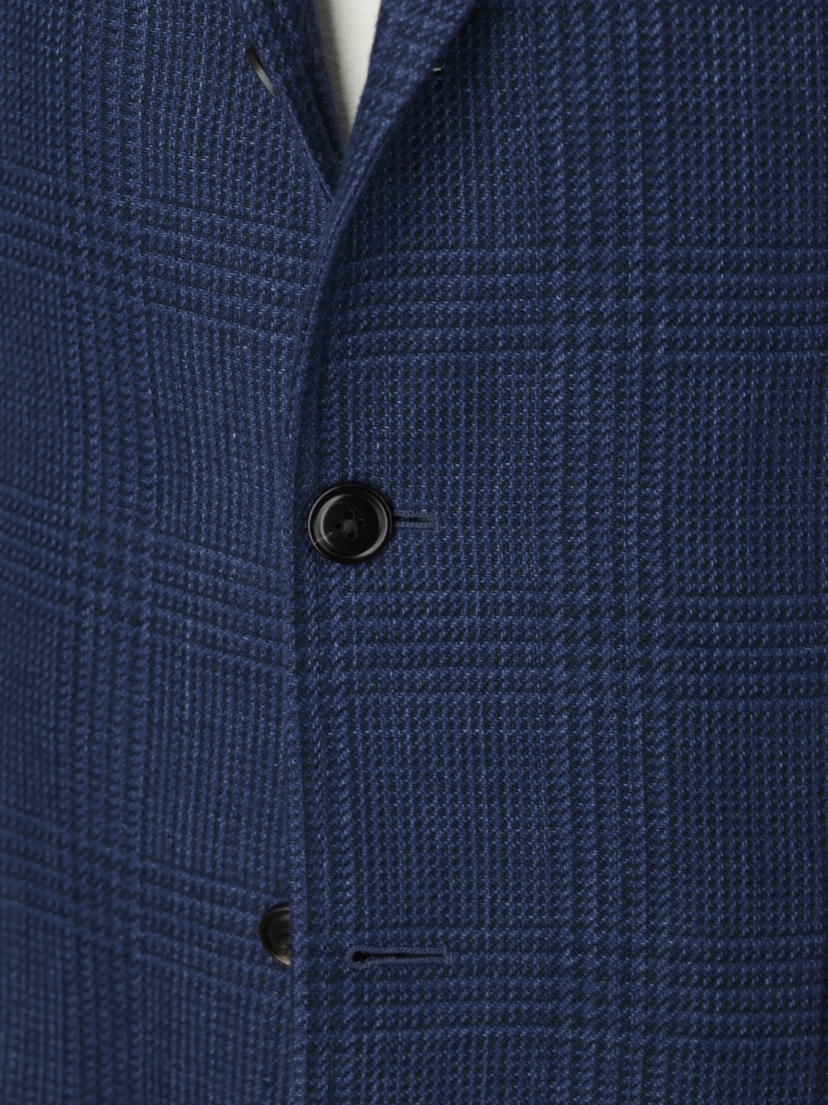 Ralph Lauren Blue Cotton & Linen Prince of Wales Jacket