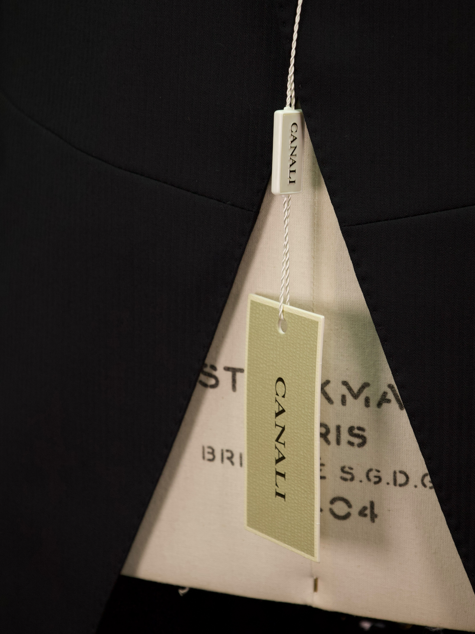 Canali Black & Grey Fine-Wool Traditional Micro-Herringbone Morning Suit