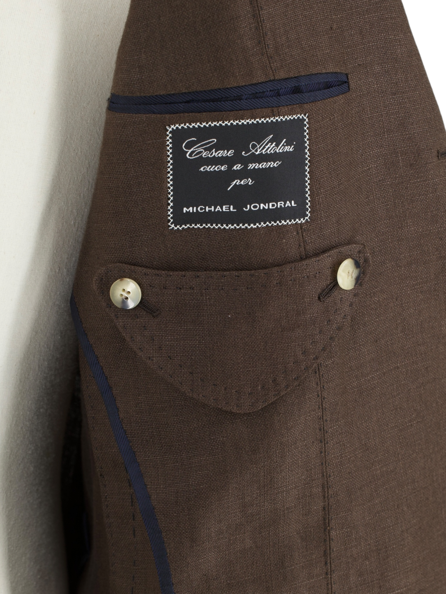 Cesare Attolini Dark Brown Pure-Linen Sartorial Sahariana-Jacket