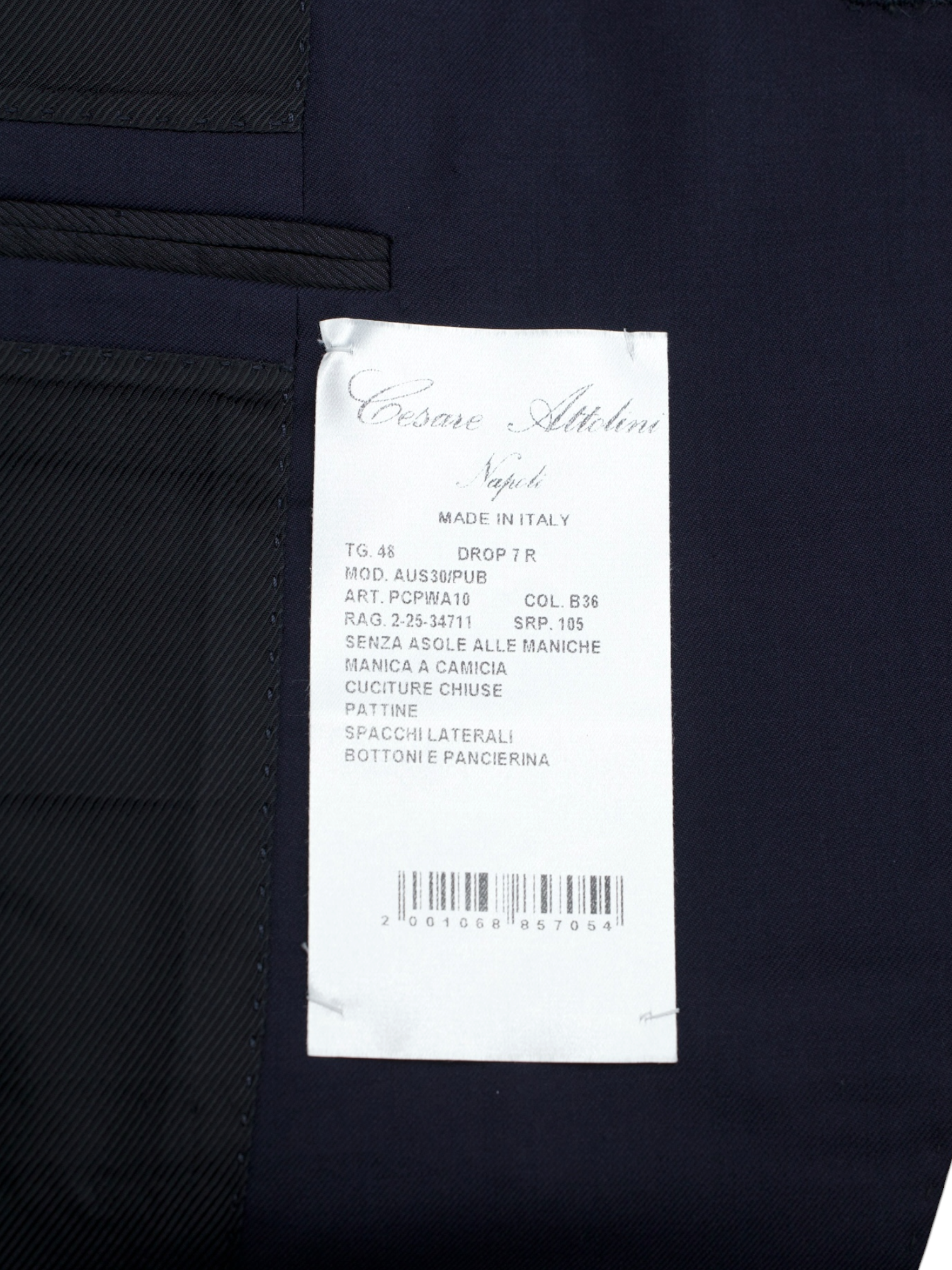 Cesare Attolini Navy Super 150's Twill Handmade-Neapolitan Suit