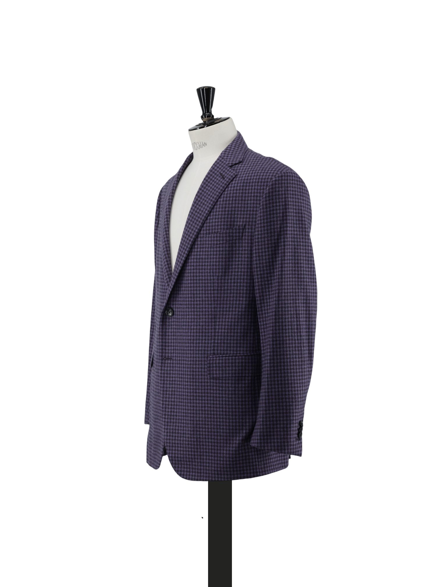 Ermenegildo Zegna Purple Pure Plushy-Wool Gingham Check Jacket