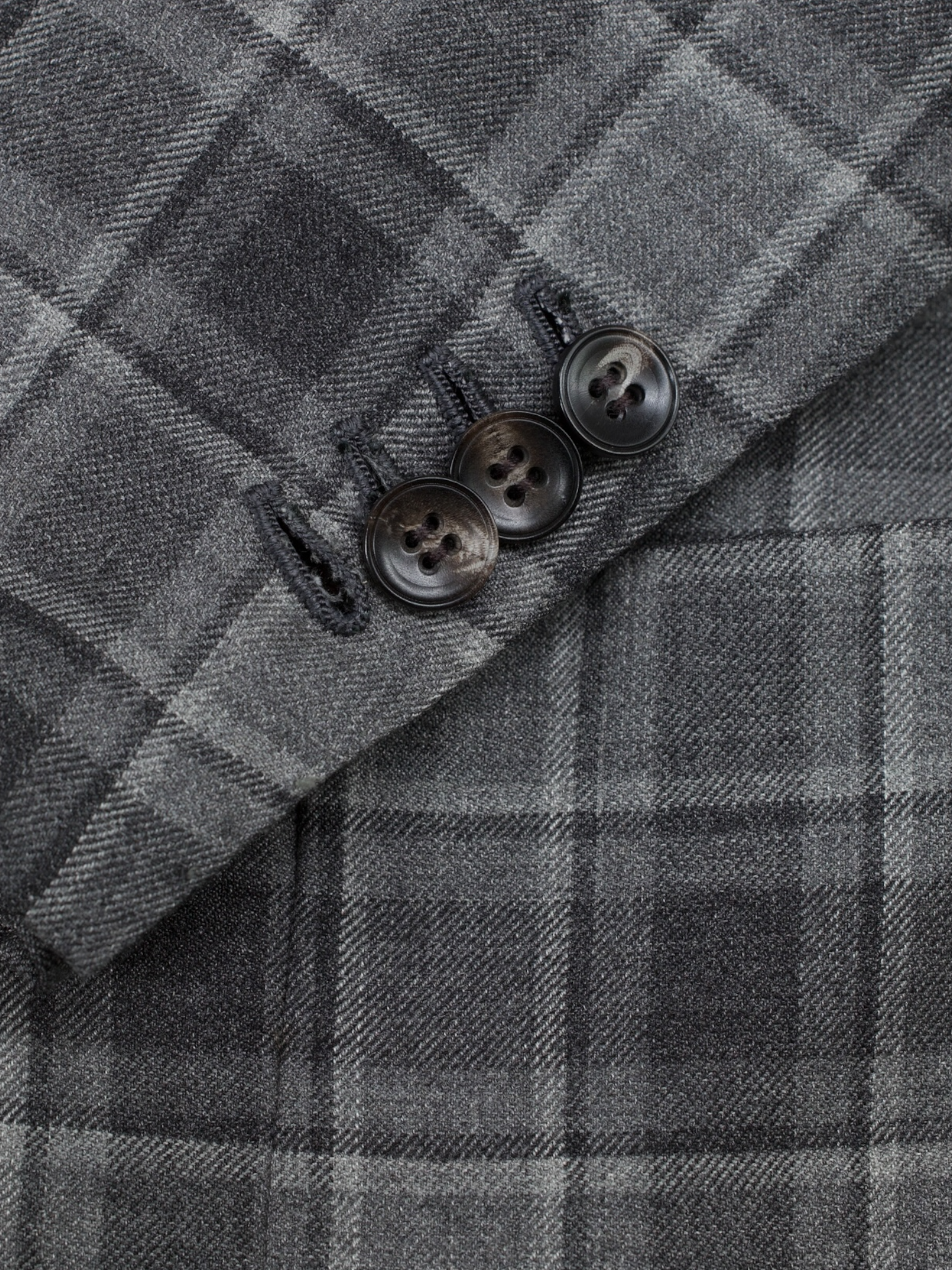 Kiton Taupe Cashmere & Silk Checkered Jacket