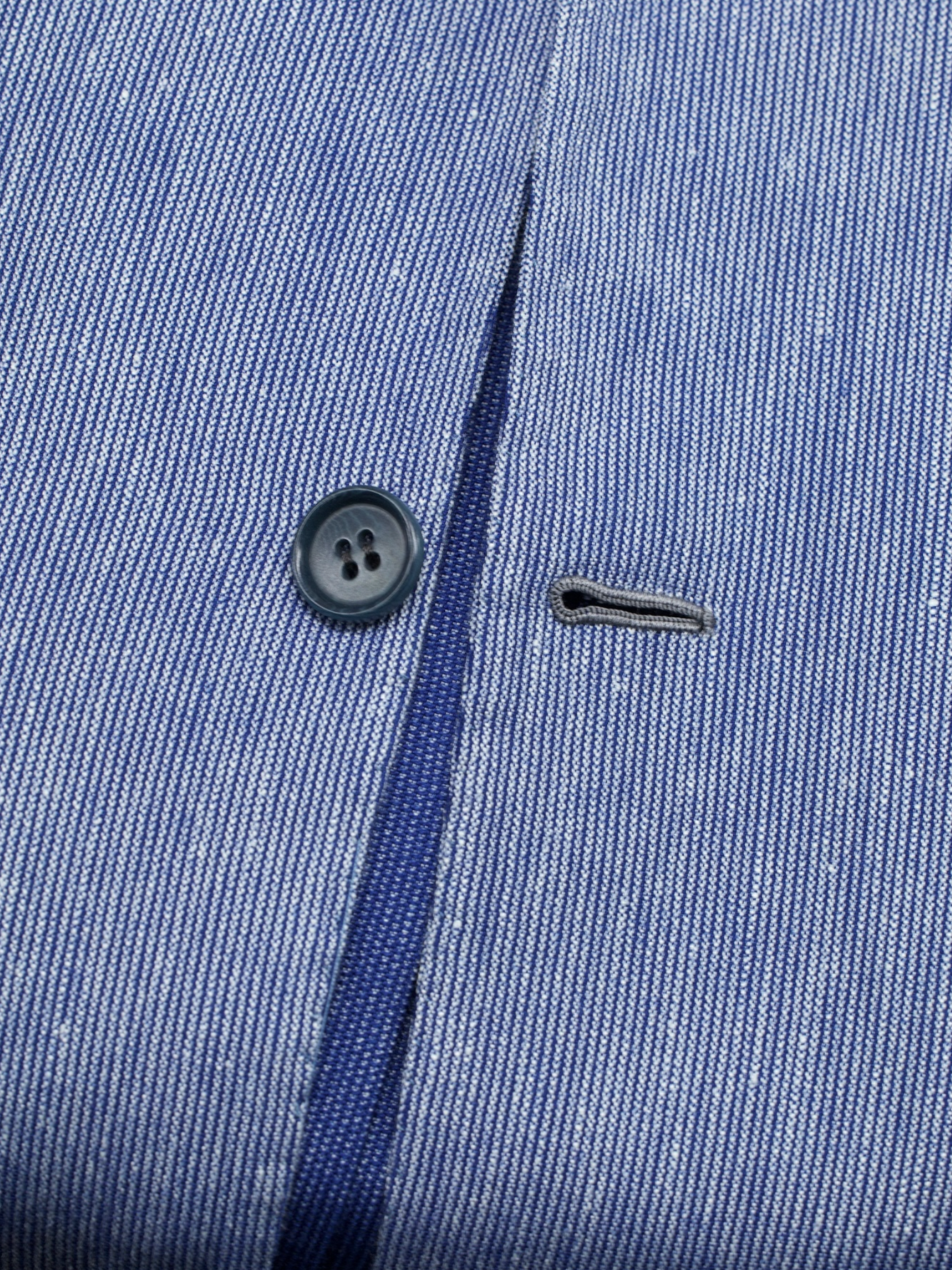 Kiton Blue Cashmere, Silk & Linen Speckled-Stripe Summer Jacket
