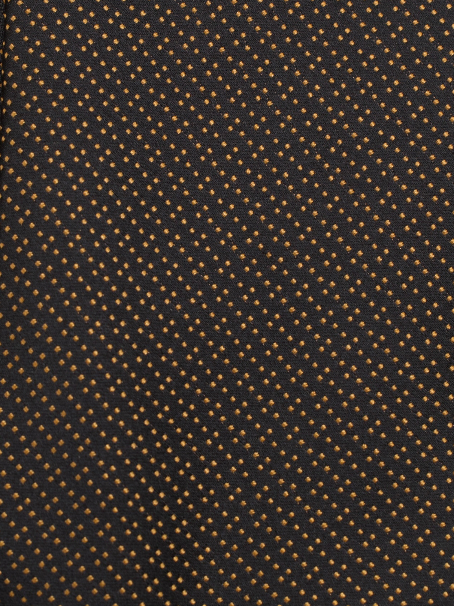 Kiton 5-Fold Dark Brown & Orange Silk Micro-Dot Tie