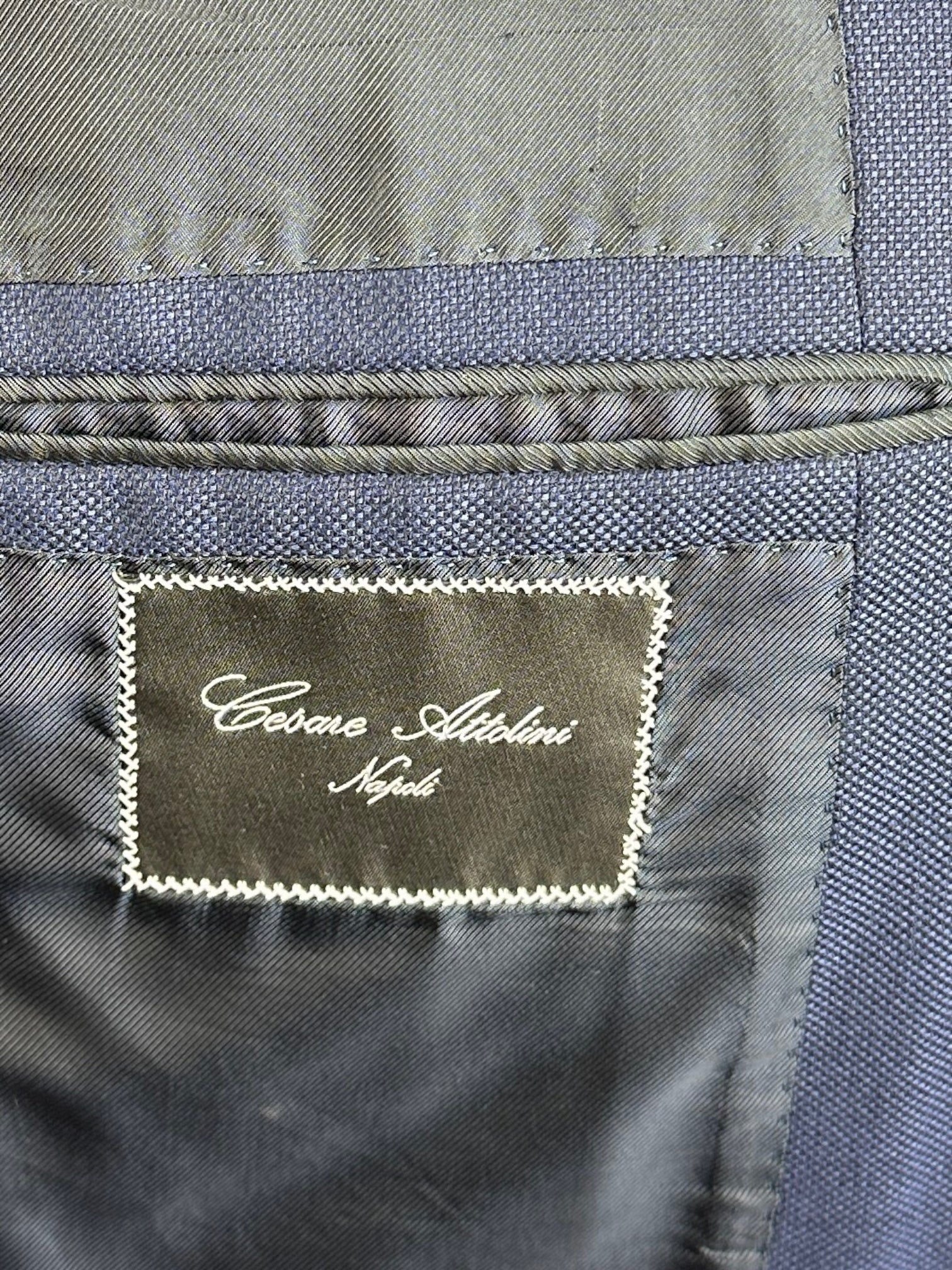 Cesare Attolini Blue Hopsack Jacket