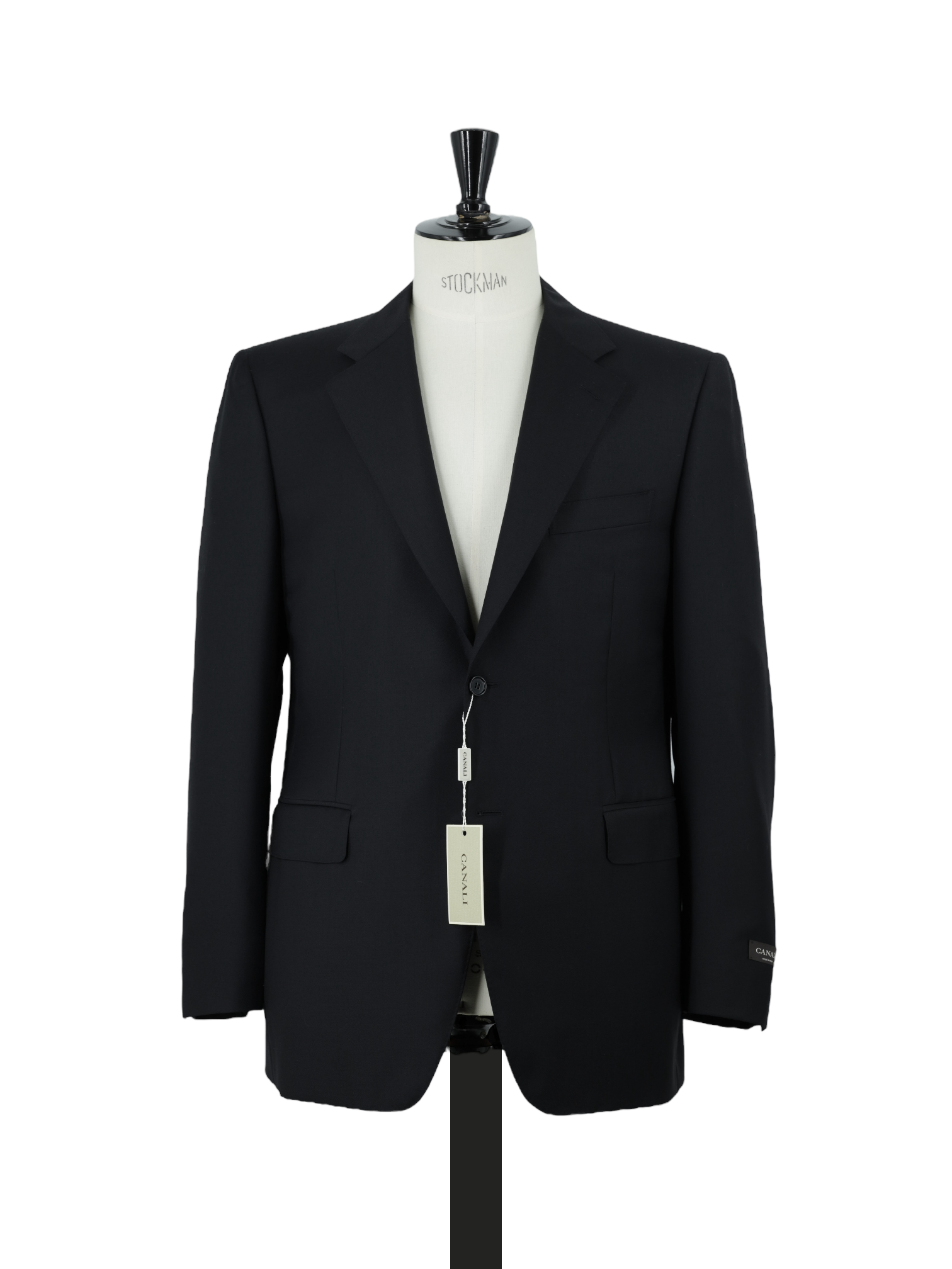 Canali Black Extrafine Wool Twill Jacket