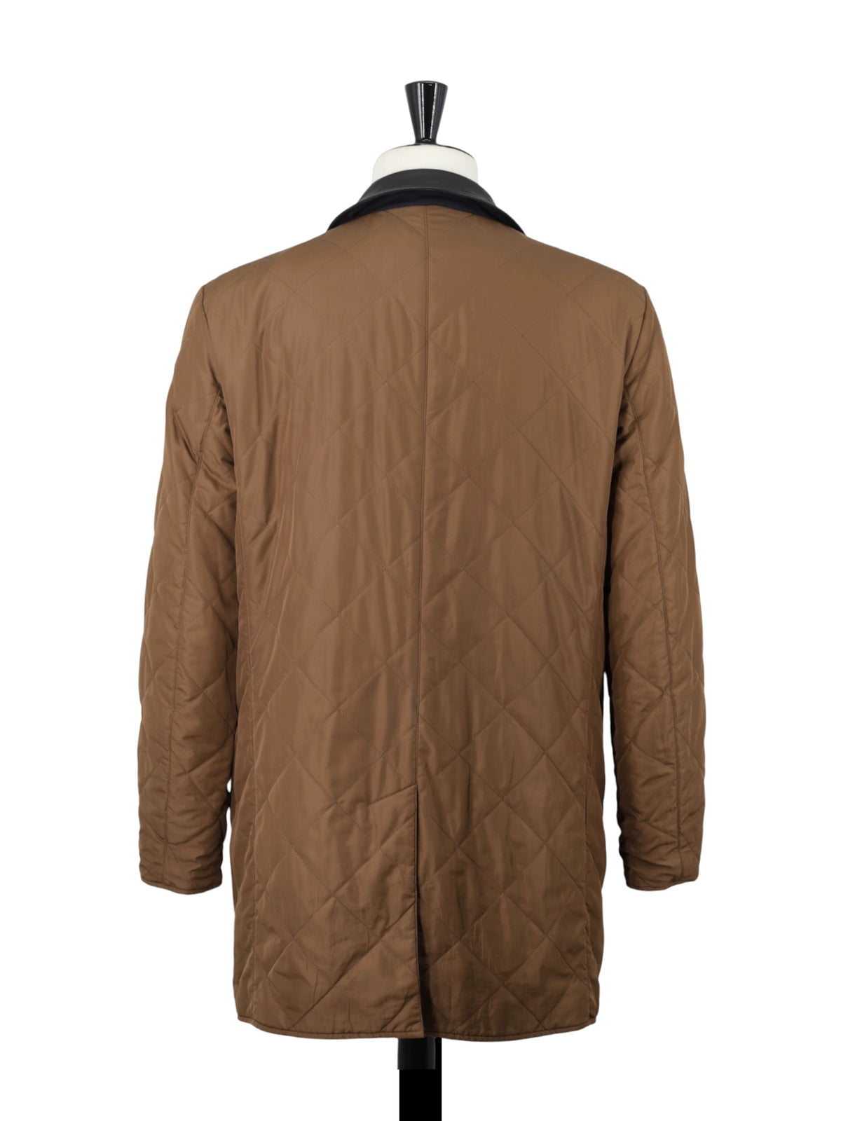 Corneliani Brown Quilted & Navy Softshell Reversible Carcoat