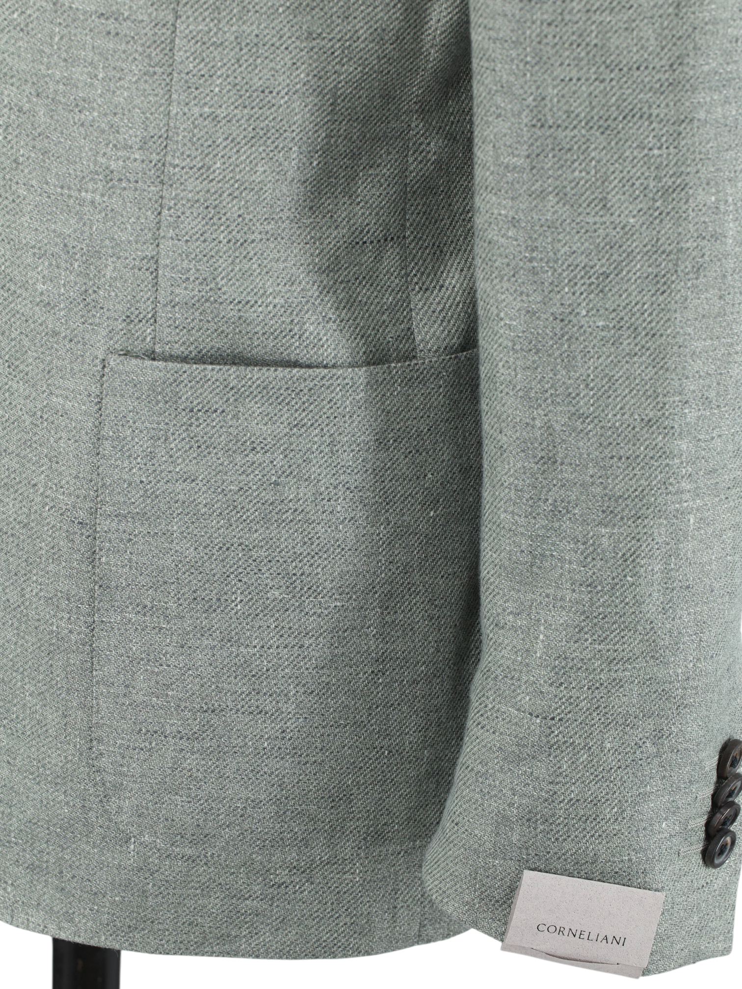 Corneliani Sage Green Linen & Lyocell Twill Summer Jacket