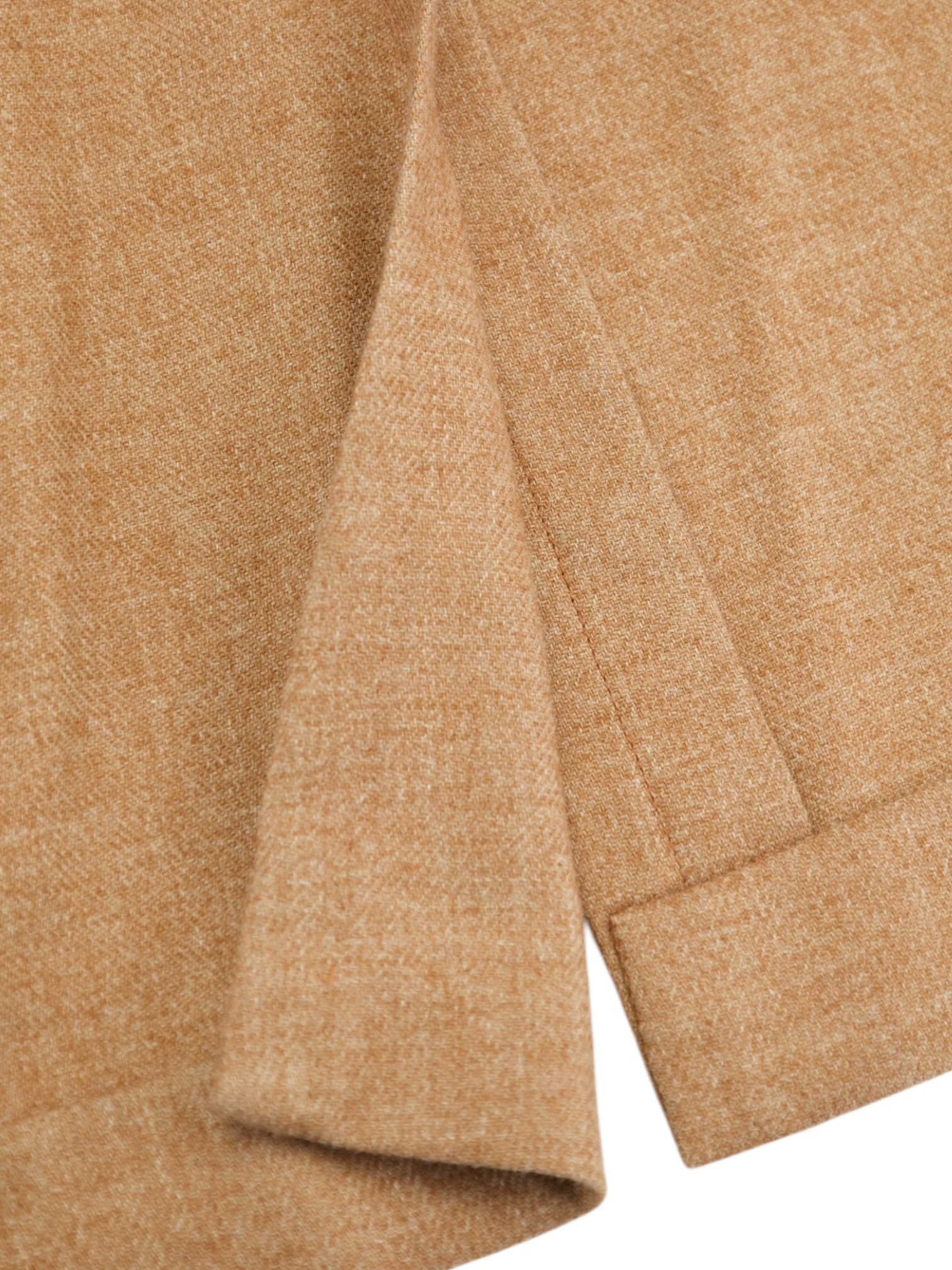 Isaia Caramel Brown Wool, Cotton & Cashmere "Aqua Cashcotton" Jacket