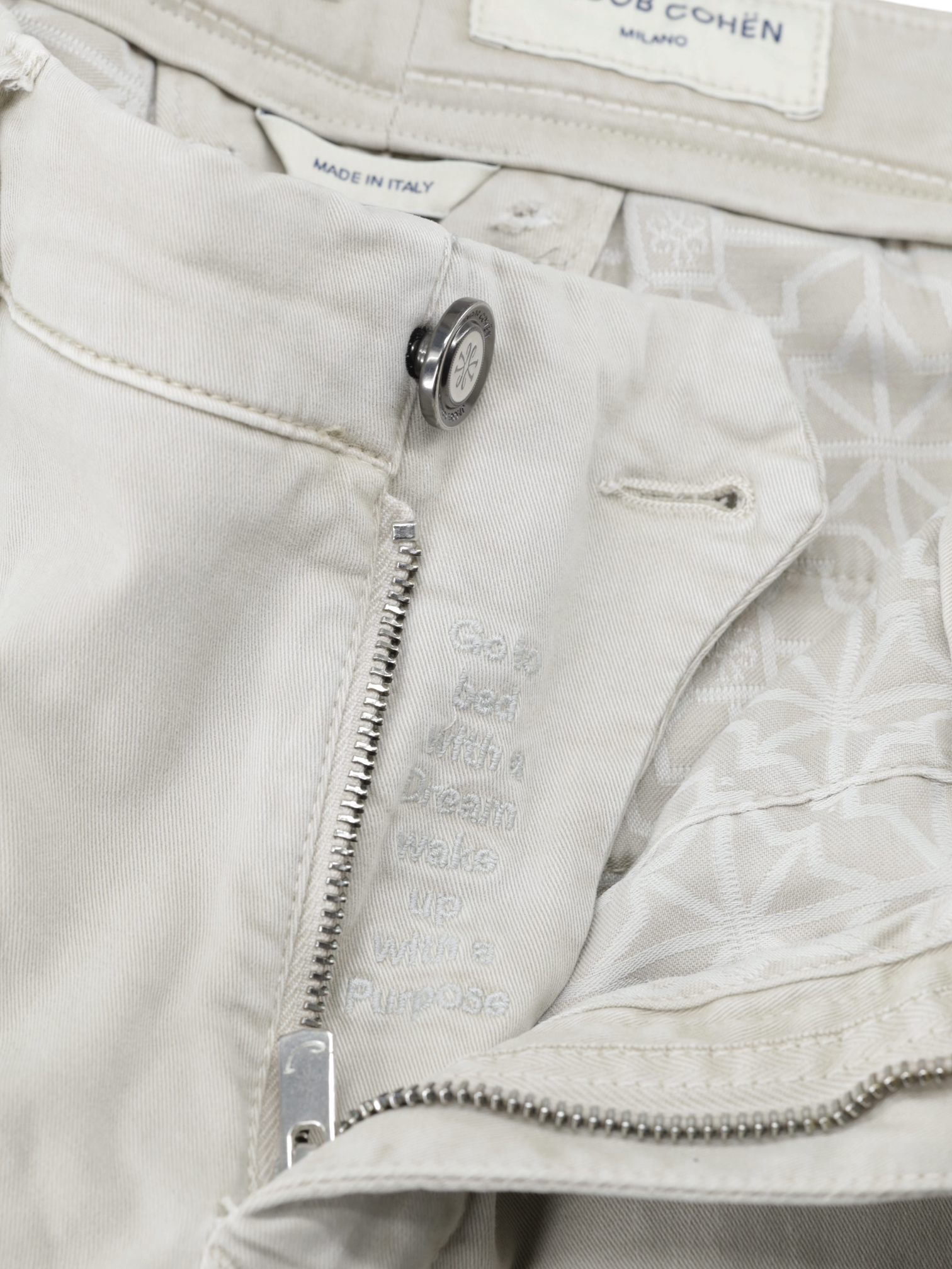Jacob Cohen Beige Cotton & Stretch 5-Pocket Bobby Chino