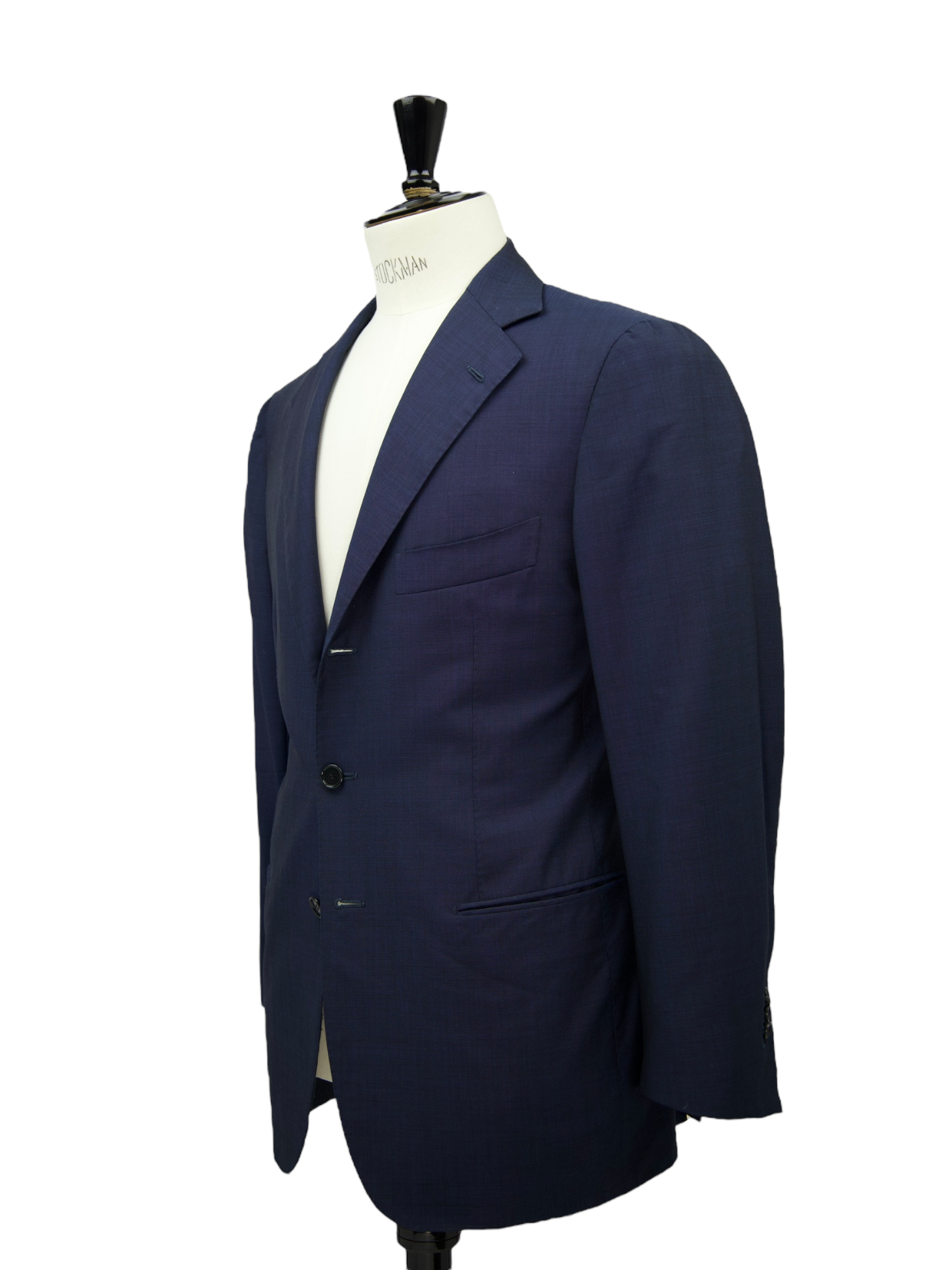 Cesare Attolini Blue Wool & Mohair Pinpoint Suit