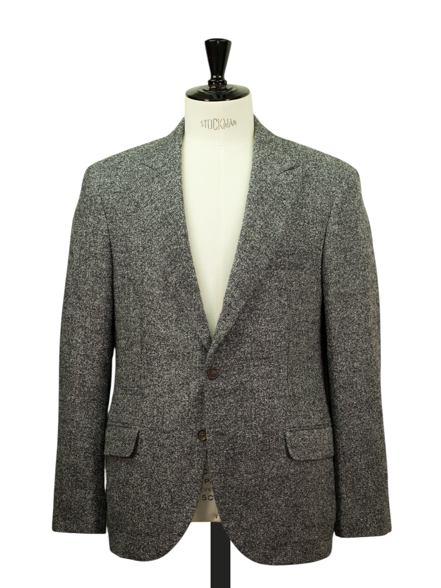 Brunello Cucinelli Grey Alpaca, Wool & Cashmere Speckled Jacket