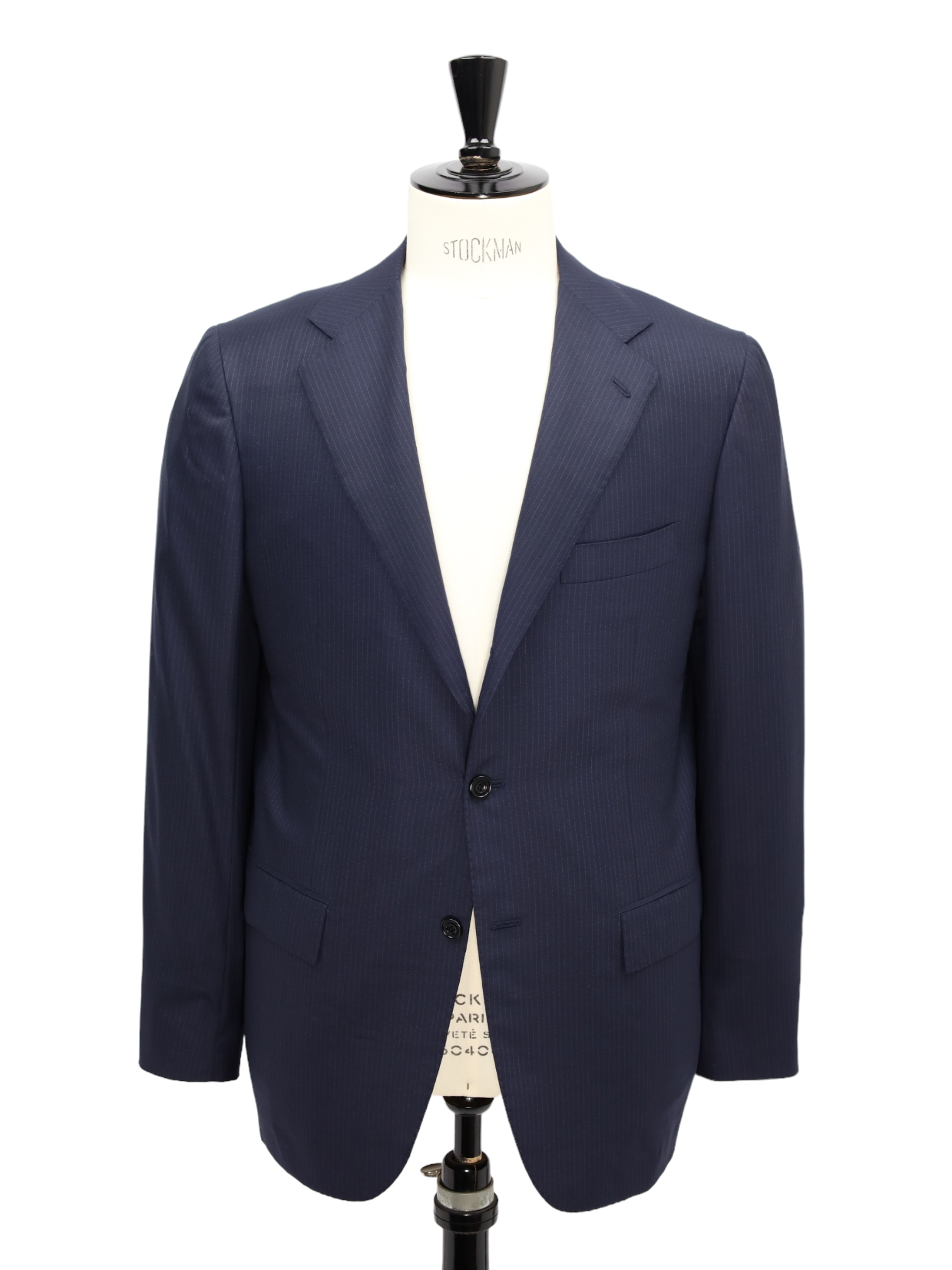 Kiton Navy 15-Micron Pinstripe Suit