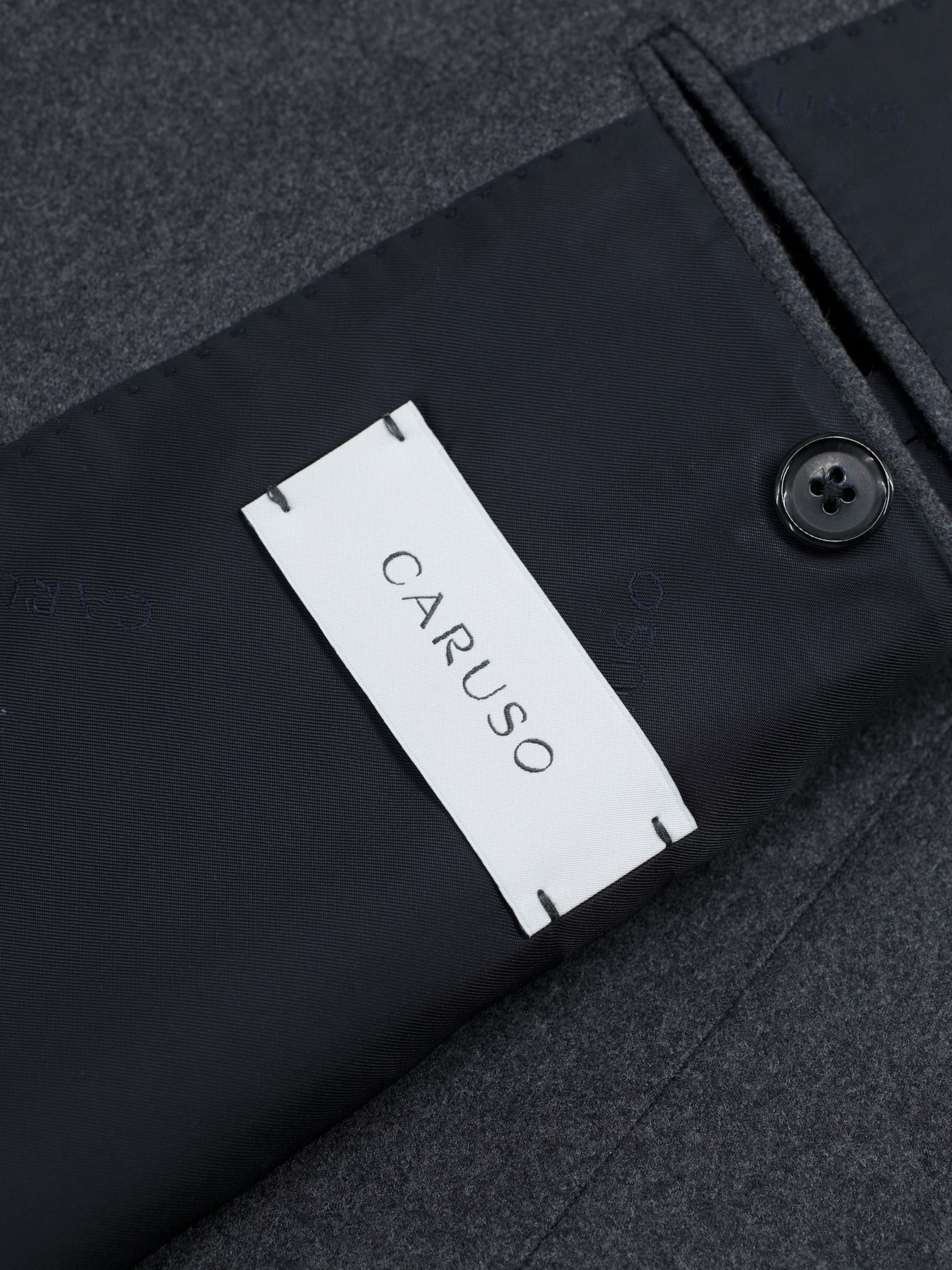 Caruso Grey Super 150's Wool-Flannel Jacket