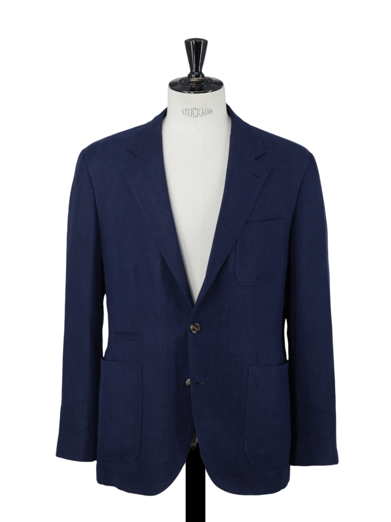 Brunello Cucinelli Marine Blue Linen, Wool & Silk Summer Jacket