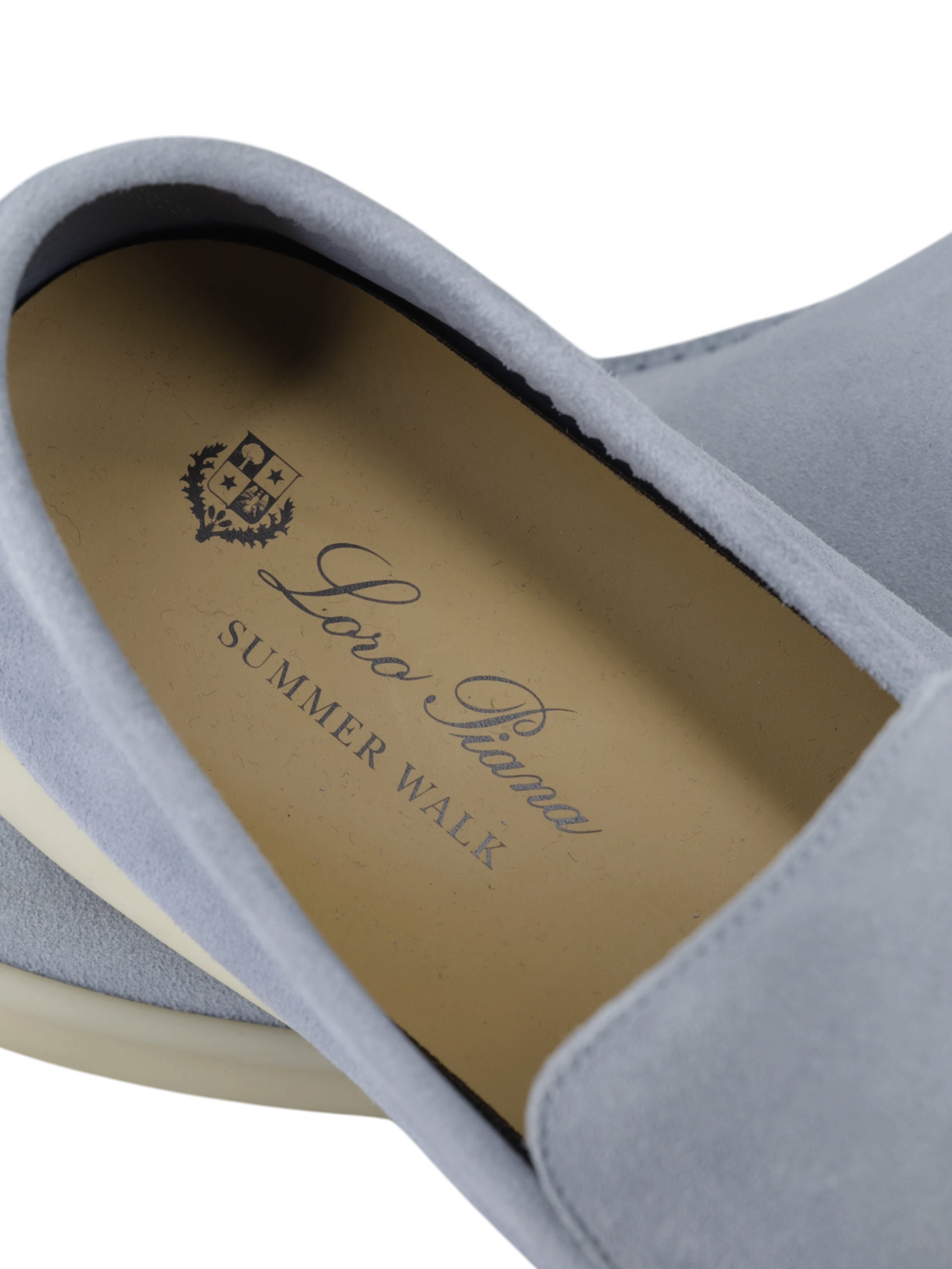 Loro Piana Celestial Blue Suede Summer Walk
