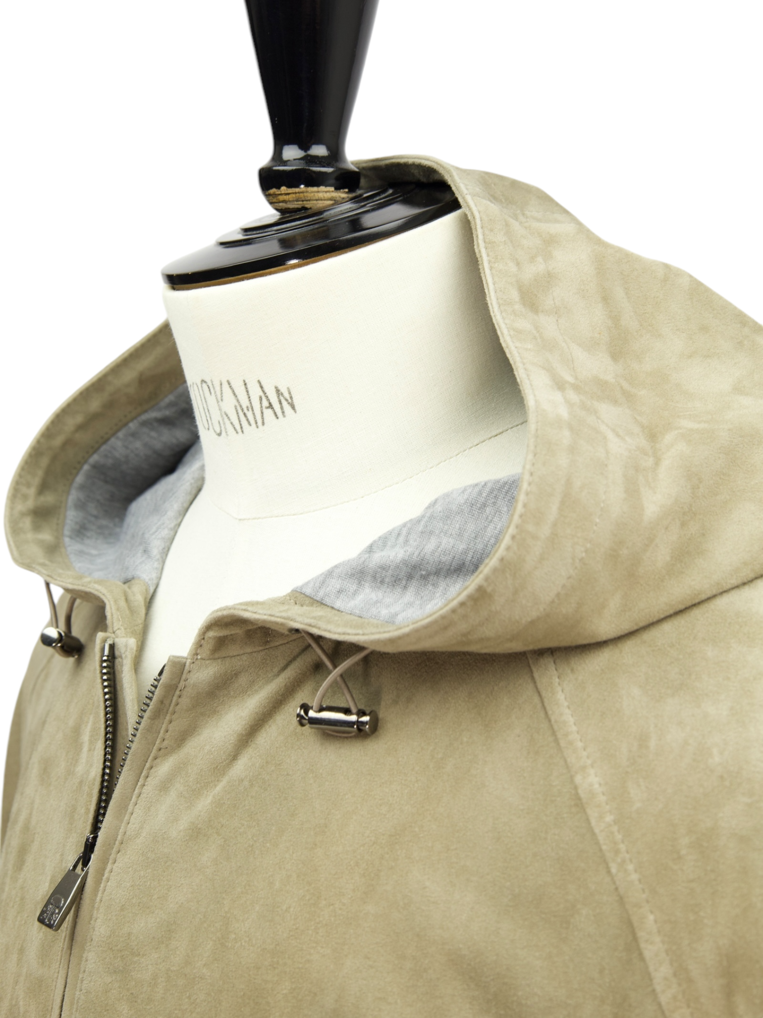 Corneliani Light Brown Lambskin Suede Hooded Jacket